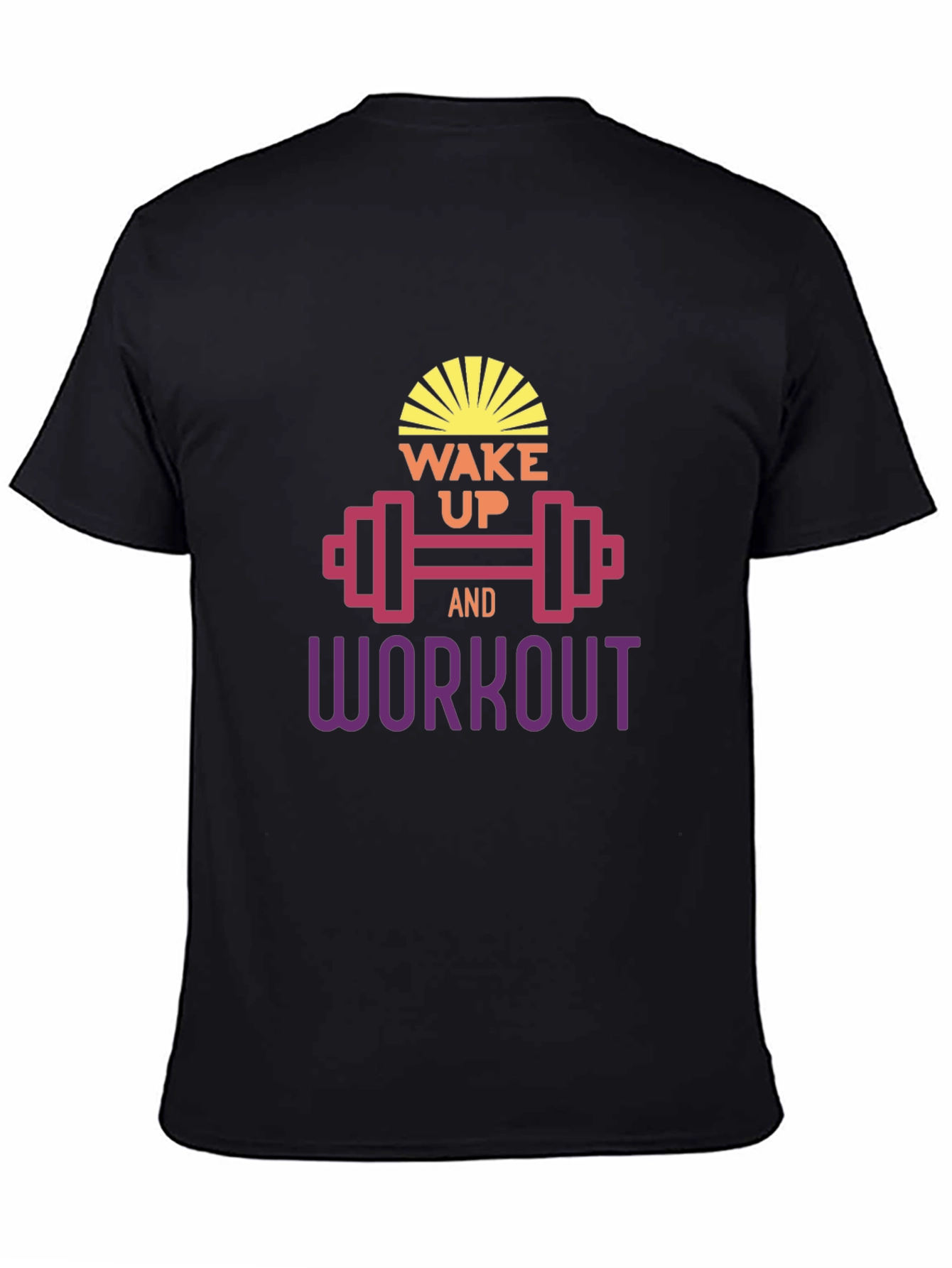 Wake Up & Workout Black T-Shirt