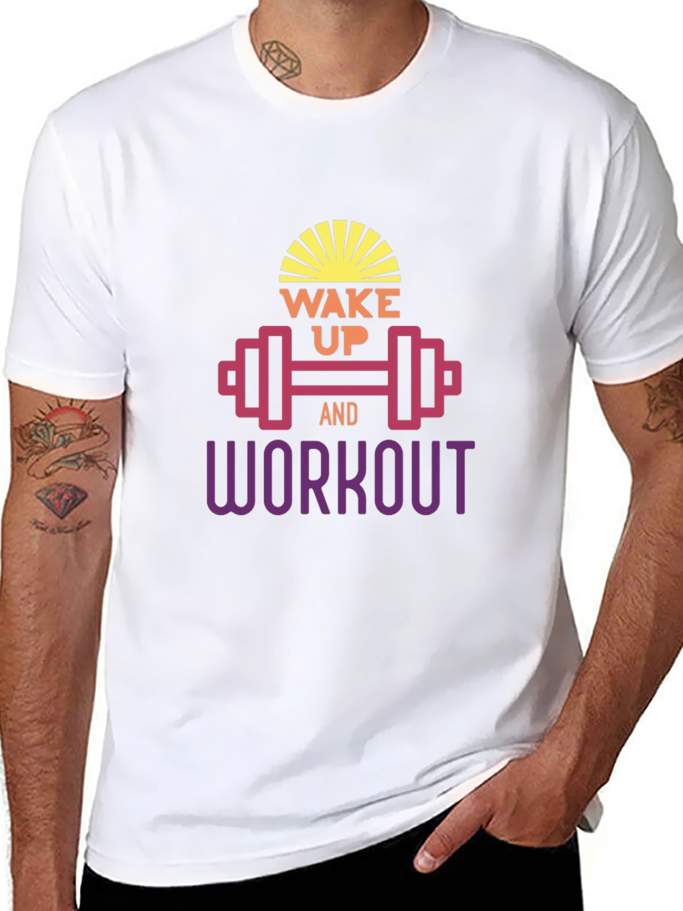 Wake Up & Workout Black T-Shirt