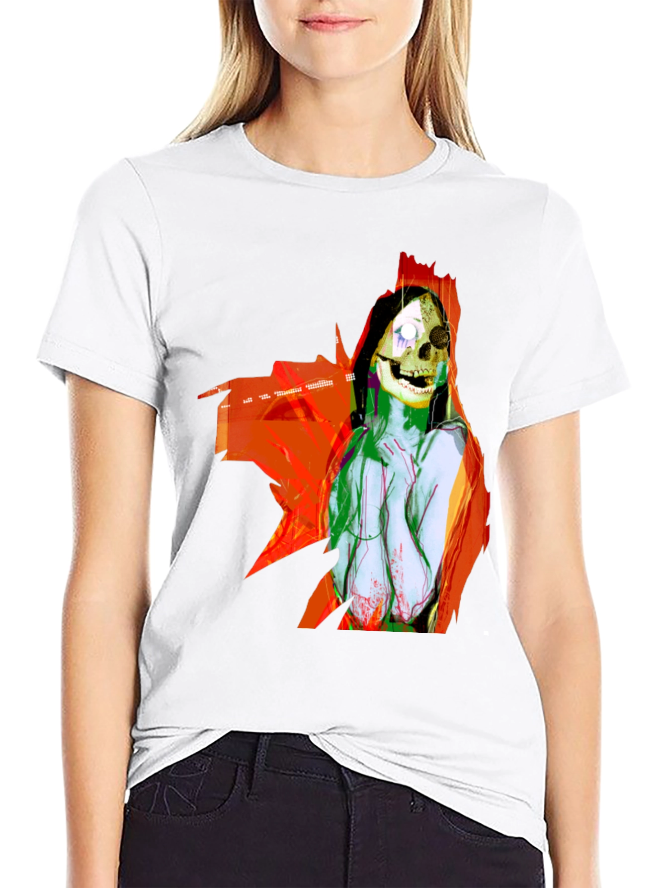 Skull Woman Graphic T-Shirt