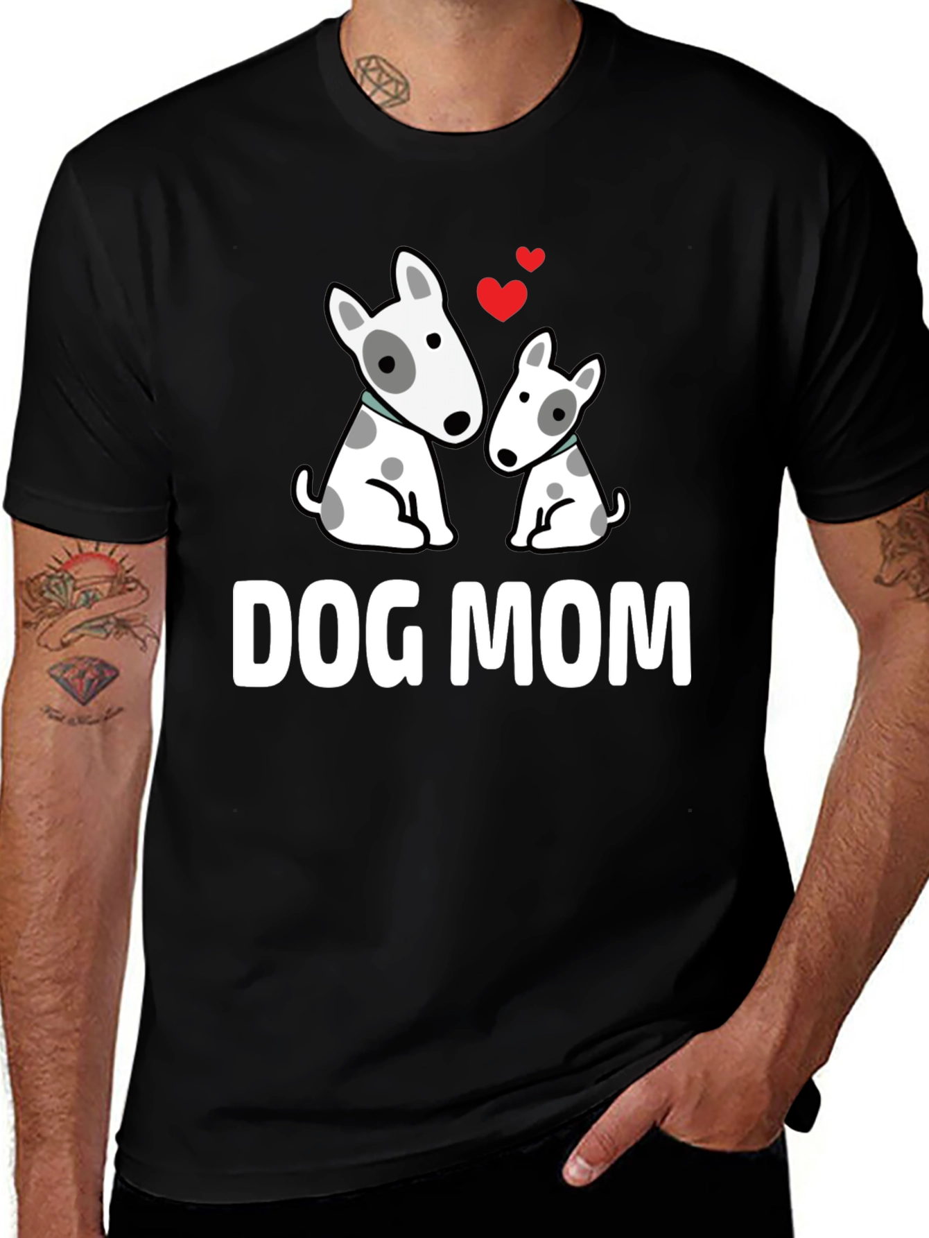 Dog Mom T-Shirt Cute Bull Terrier Gift