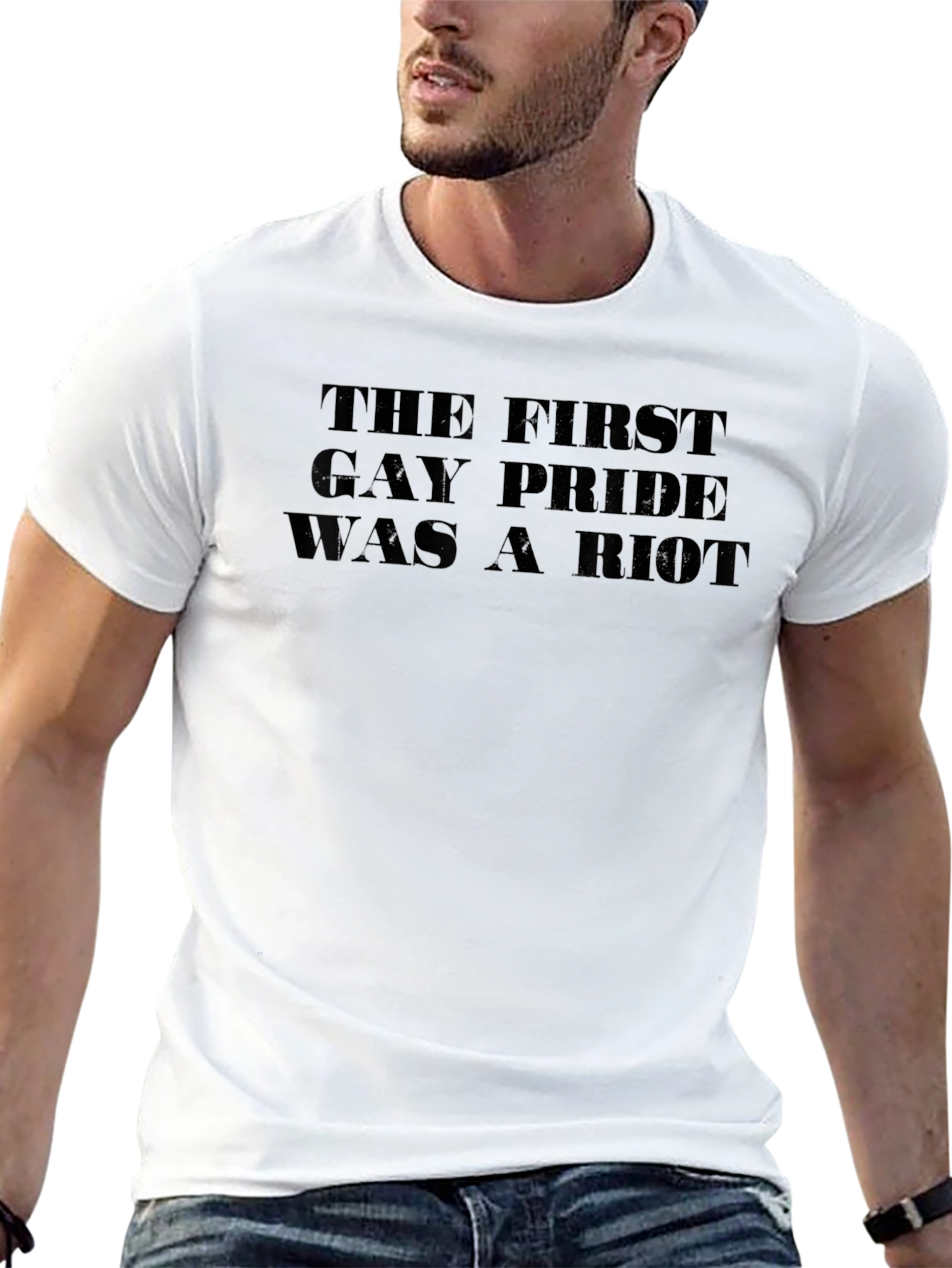 Gay Pride Riot Tee - Unisex Black T-Shirt