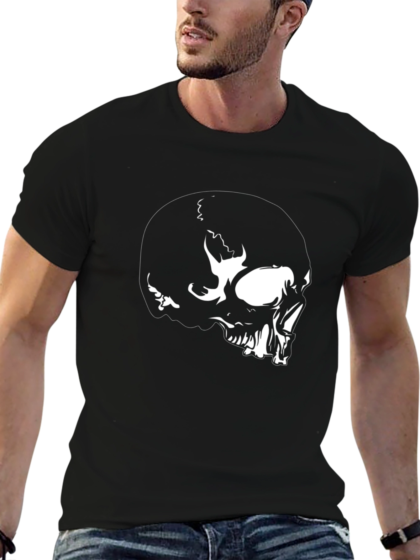 Skull Graphic Black T-Shirt for Men