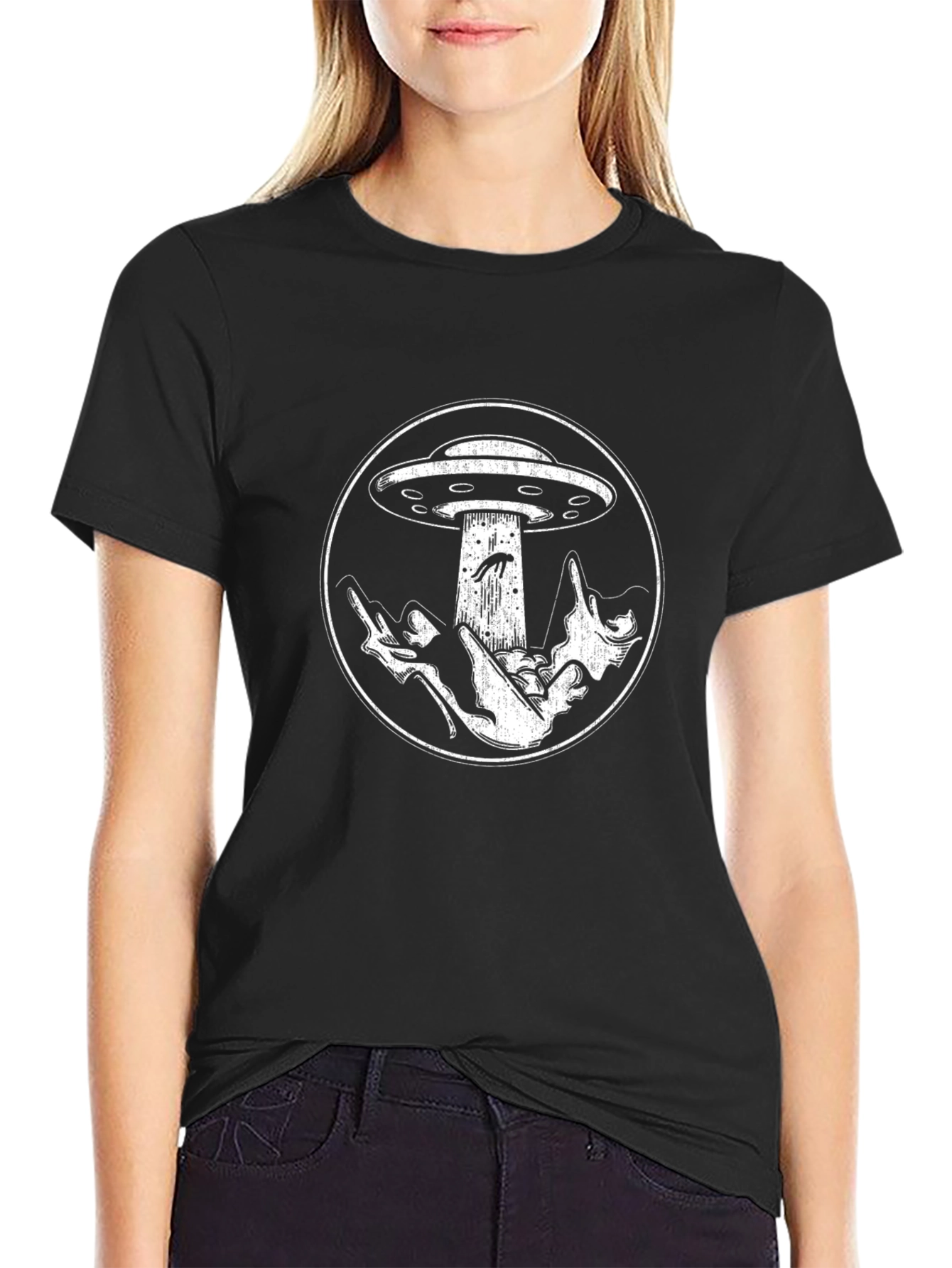 UFO Abduction Graphic T-Shirt