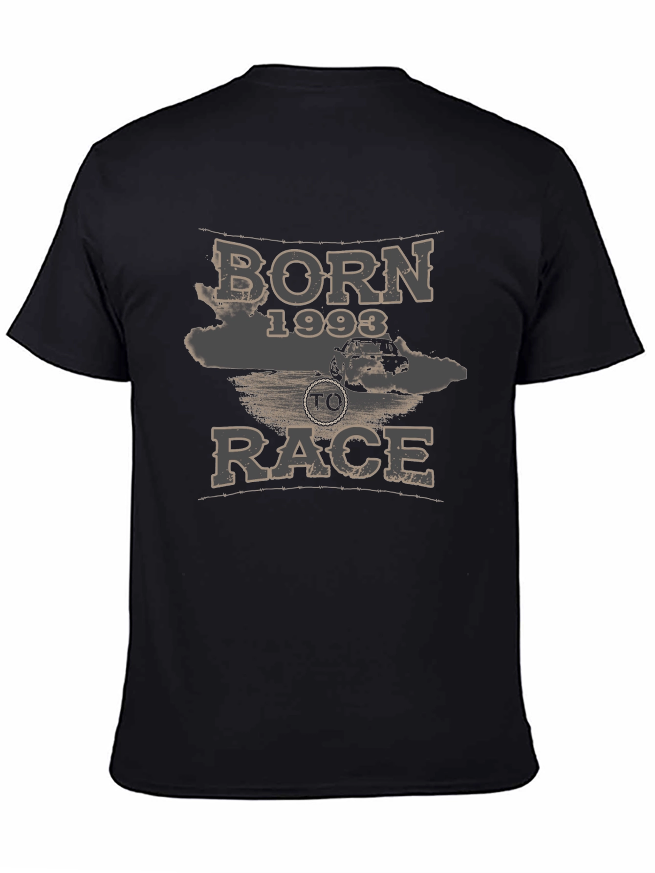 Born 1993 To Race Black Graphic Tee