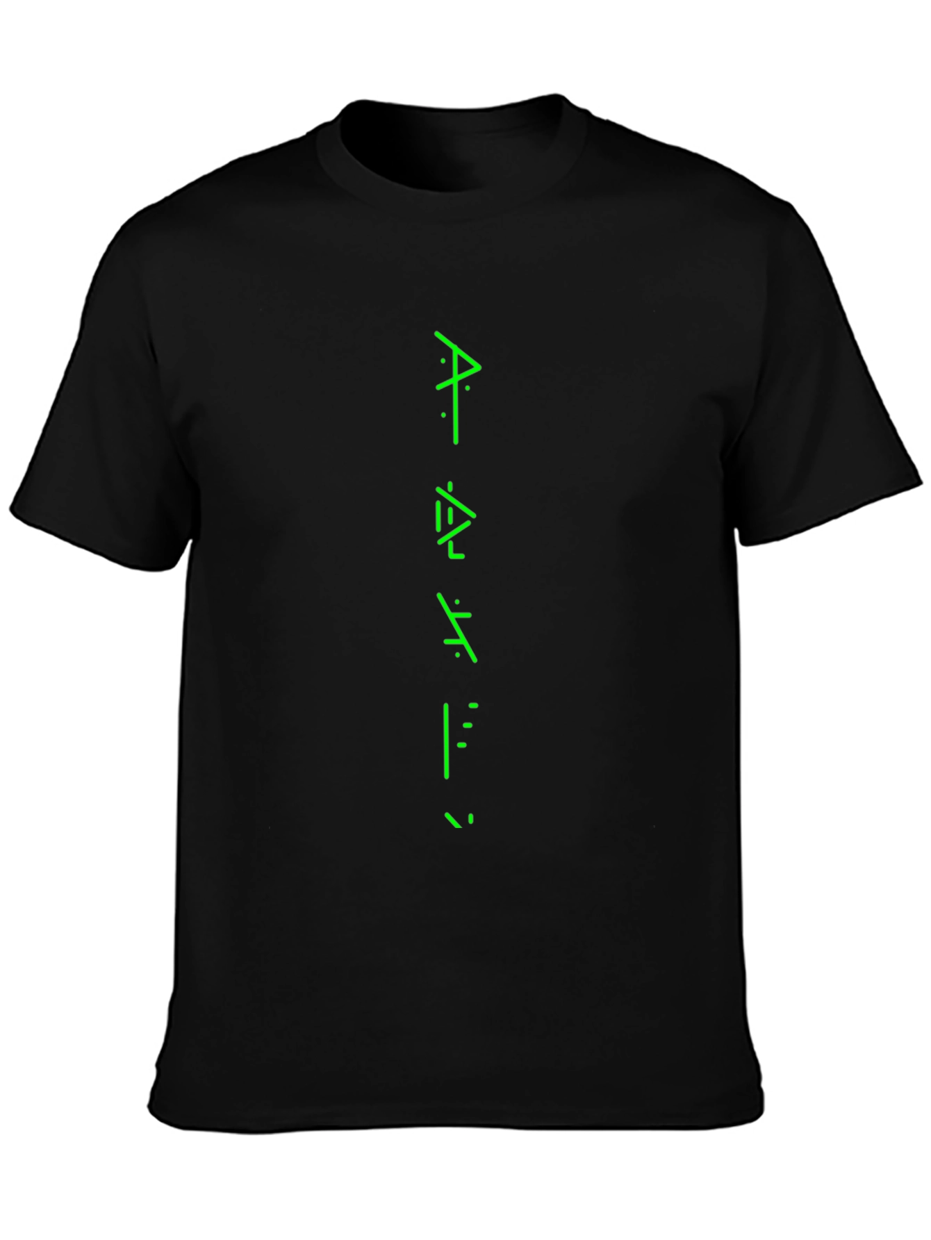 Mystery Script Black Graphic Tee for Men