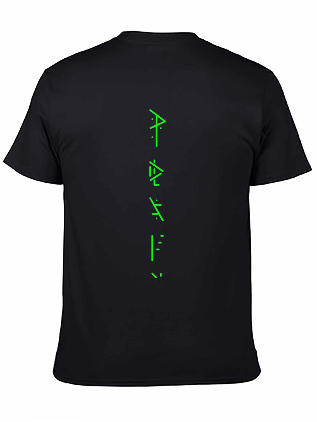 Mystery Script Black Graphic Tee for Men