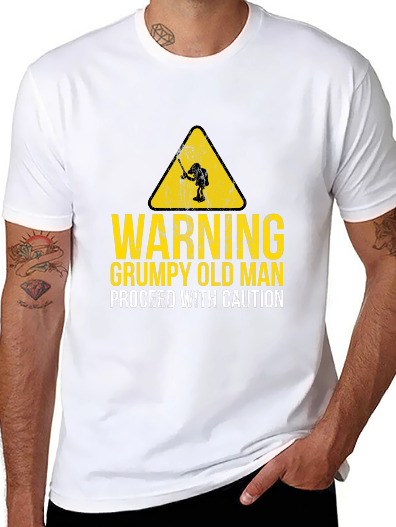Grumpy Old Man Warning Graphic Tee