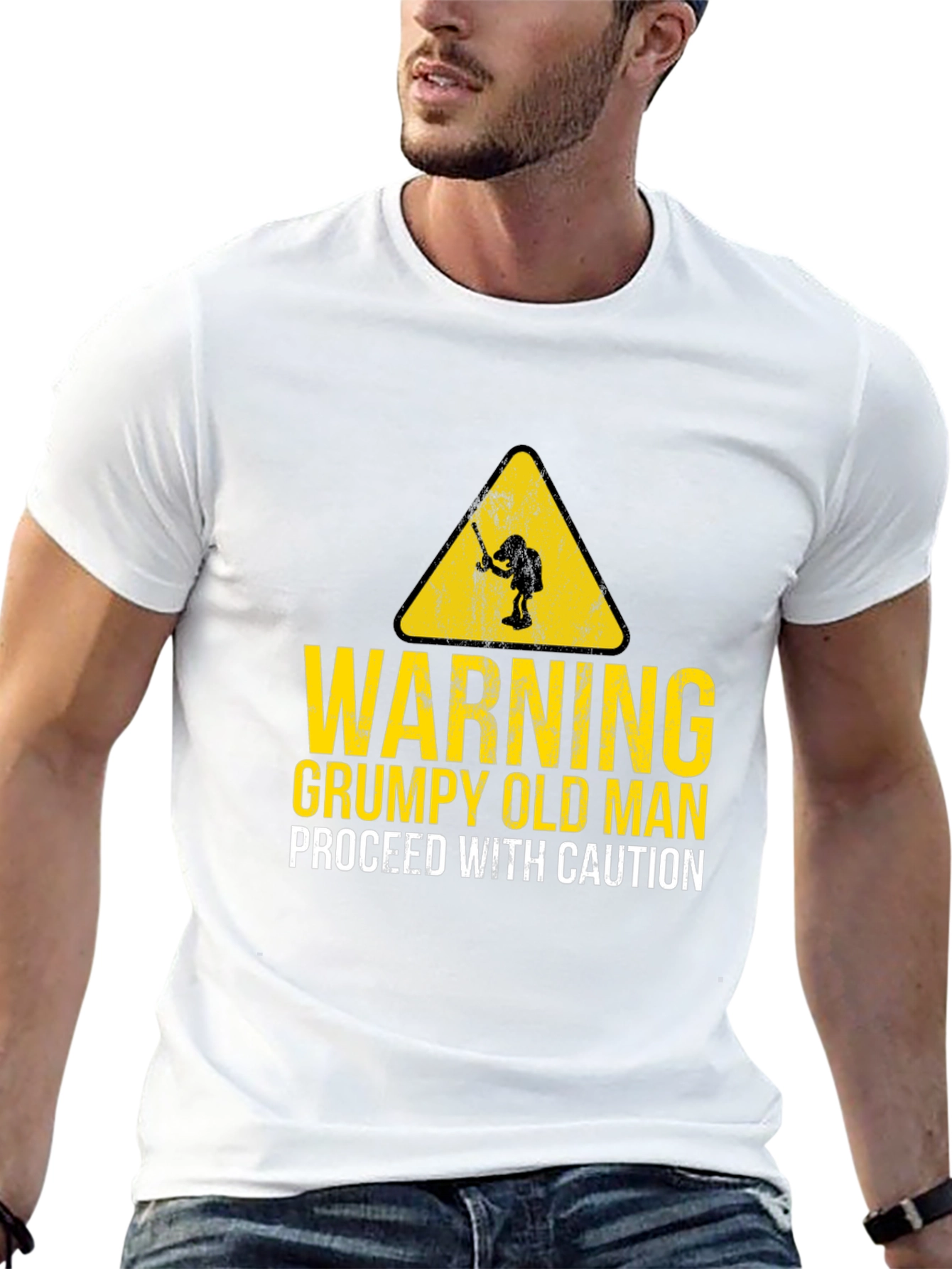 Grumpy Old Man Warning Graphic Tee