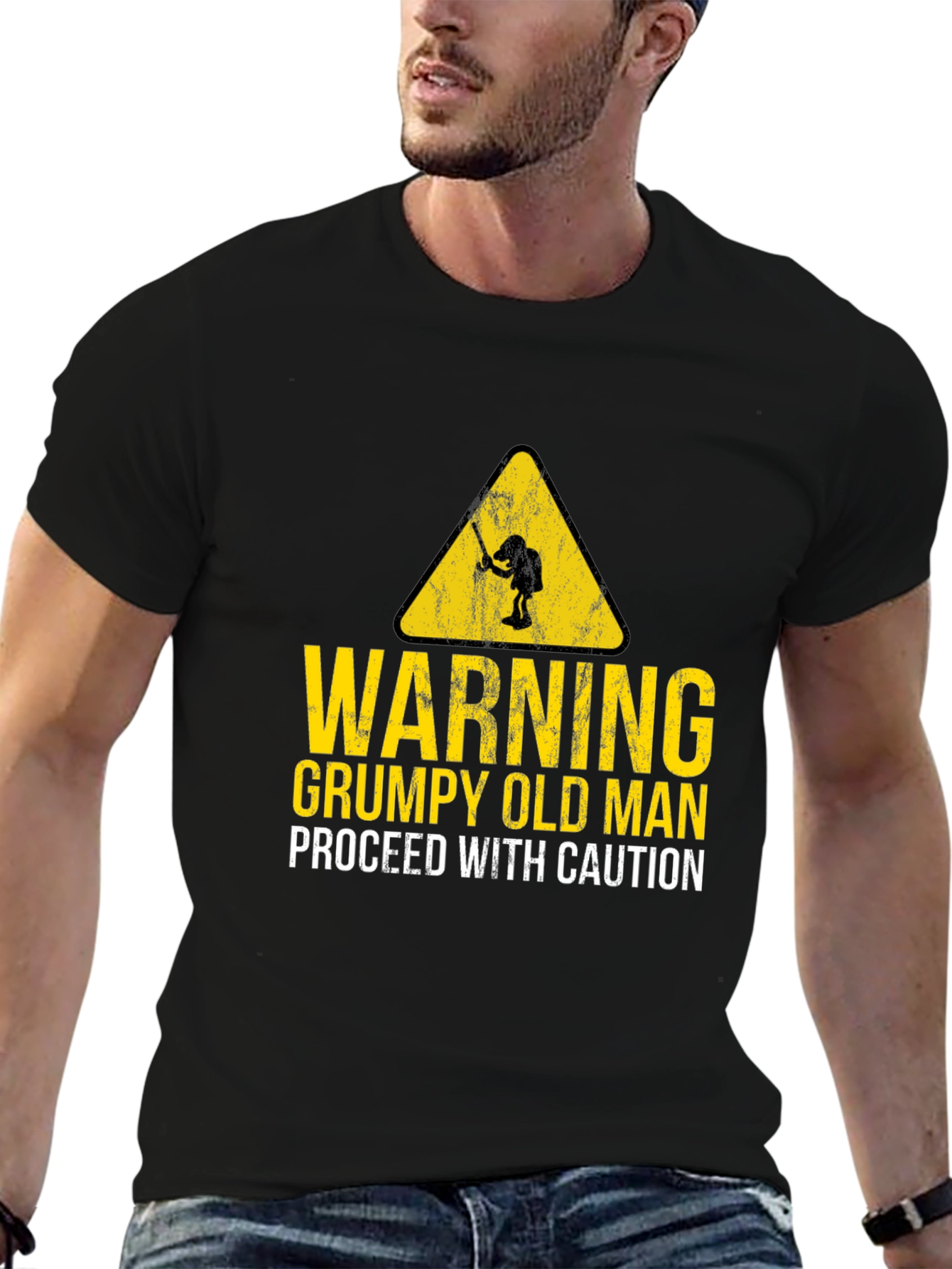 Grumpy Old Man Warning Graphic Tee