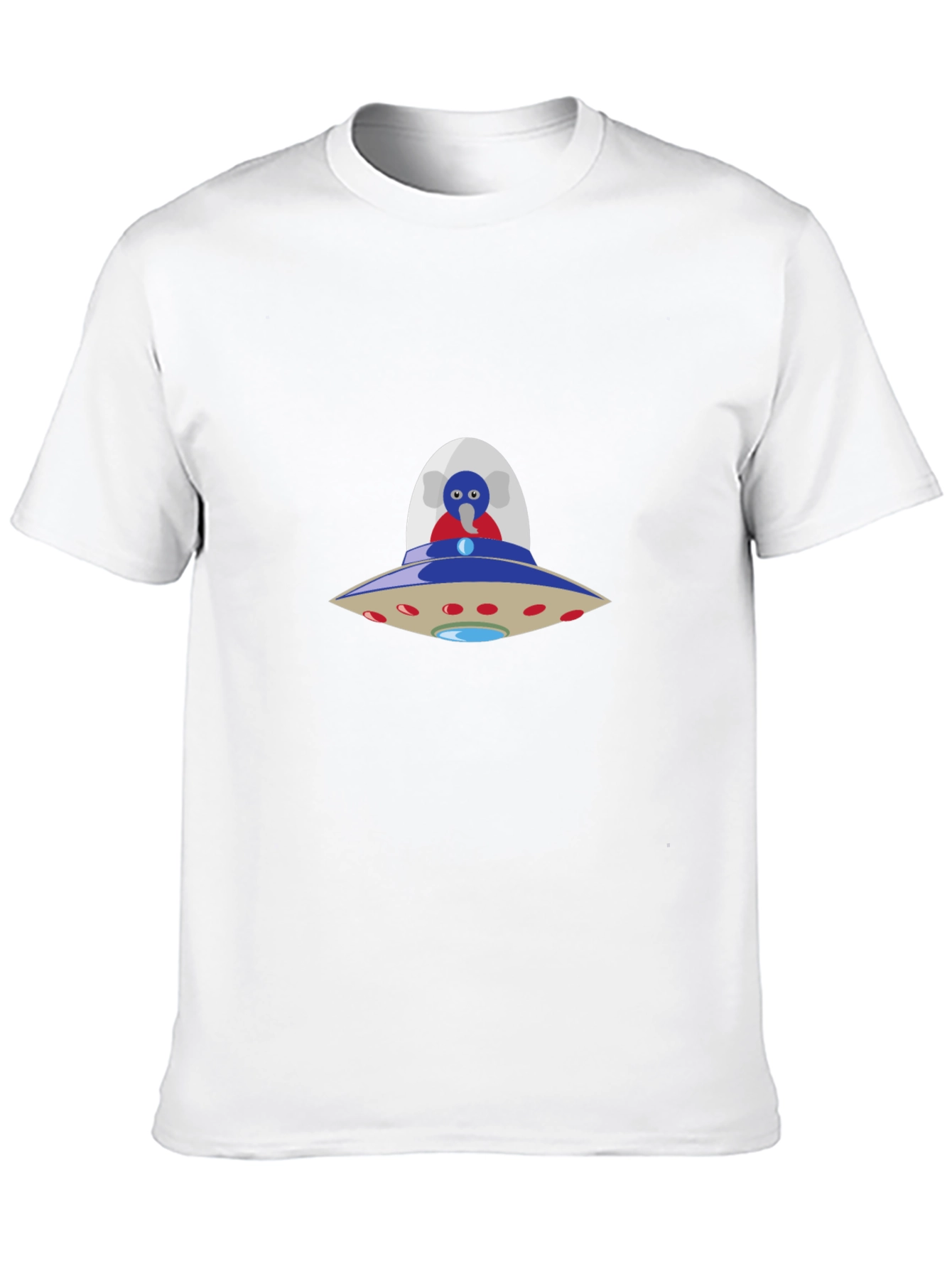 UFO Alien T-Shirt - Black Crew Neck