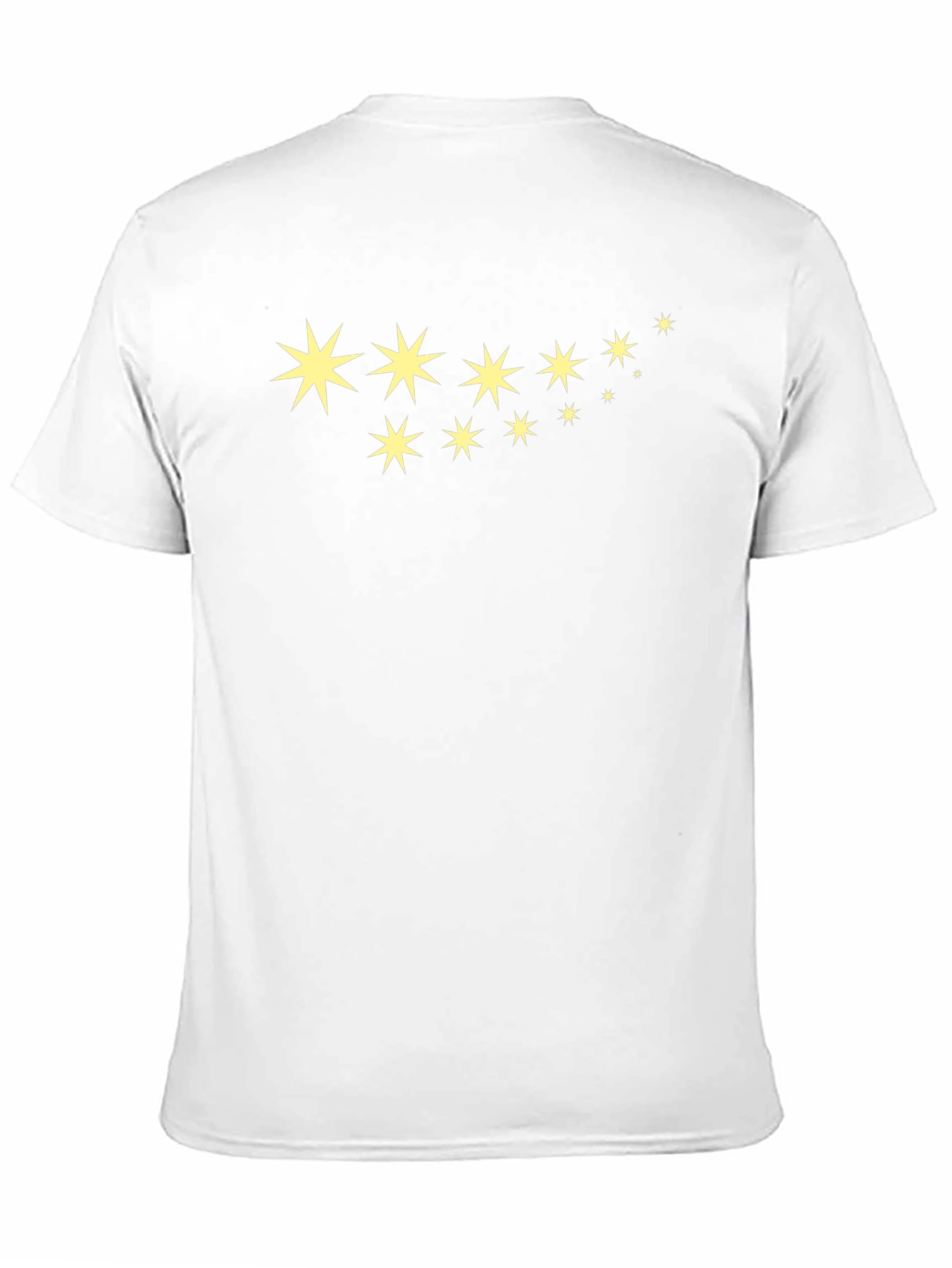Star Pattern Black Cotton T-Shirt