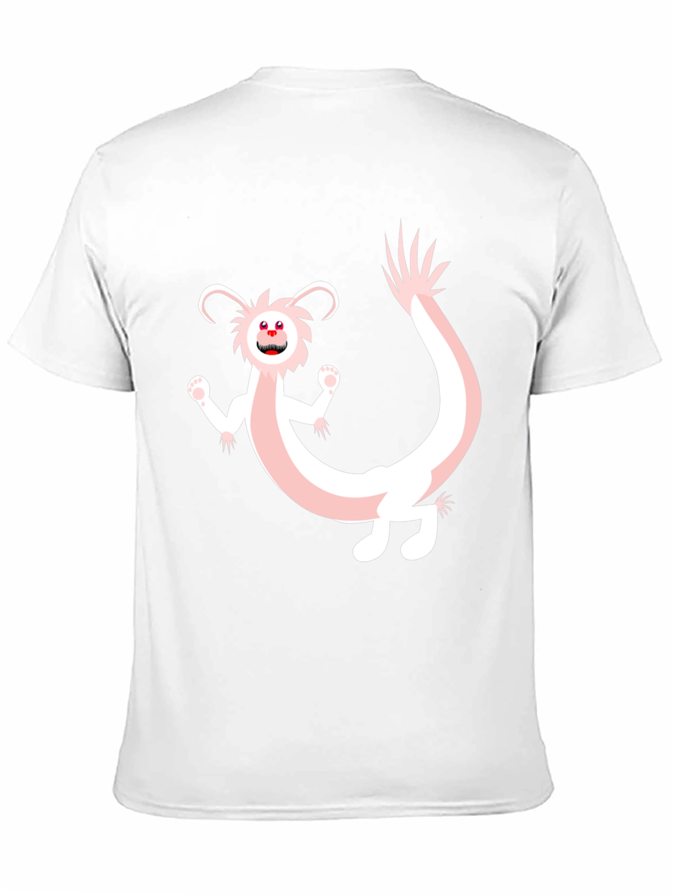 Fun Cartoon Dragon Graphic Tee - Black Cotton Blend
