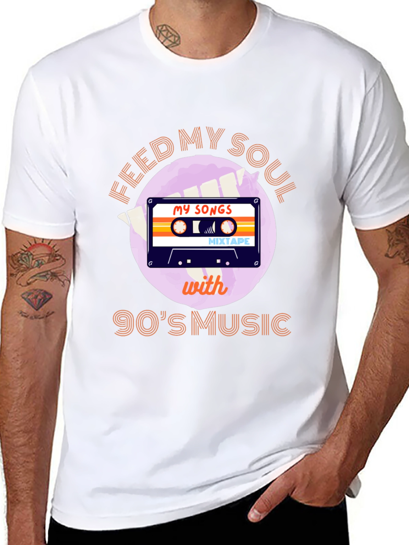 Feed My Soul 90s Music T-Shirt Cassette Tape