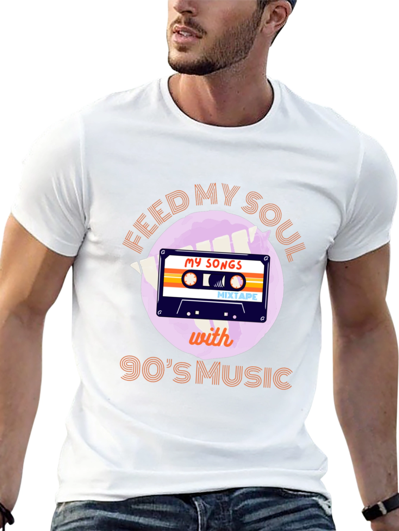 Feed My Soul 90s Music T-Shirt Cassette Tape