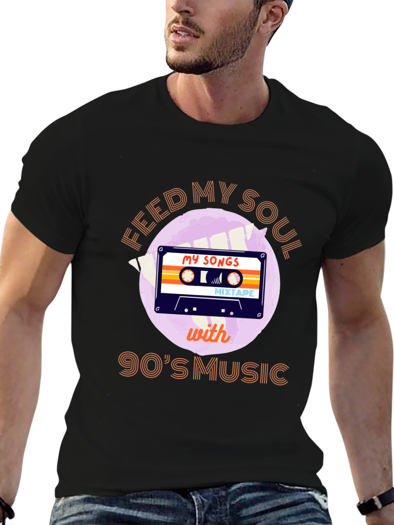 Feed My Soul 90s Music T-Shirt Cassette Tape