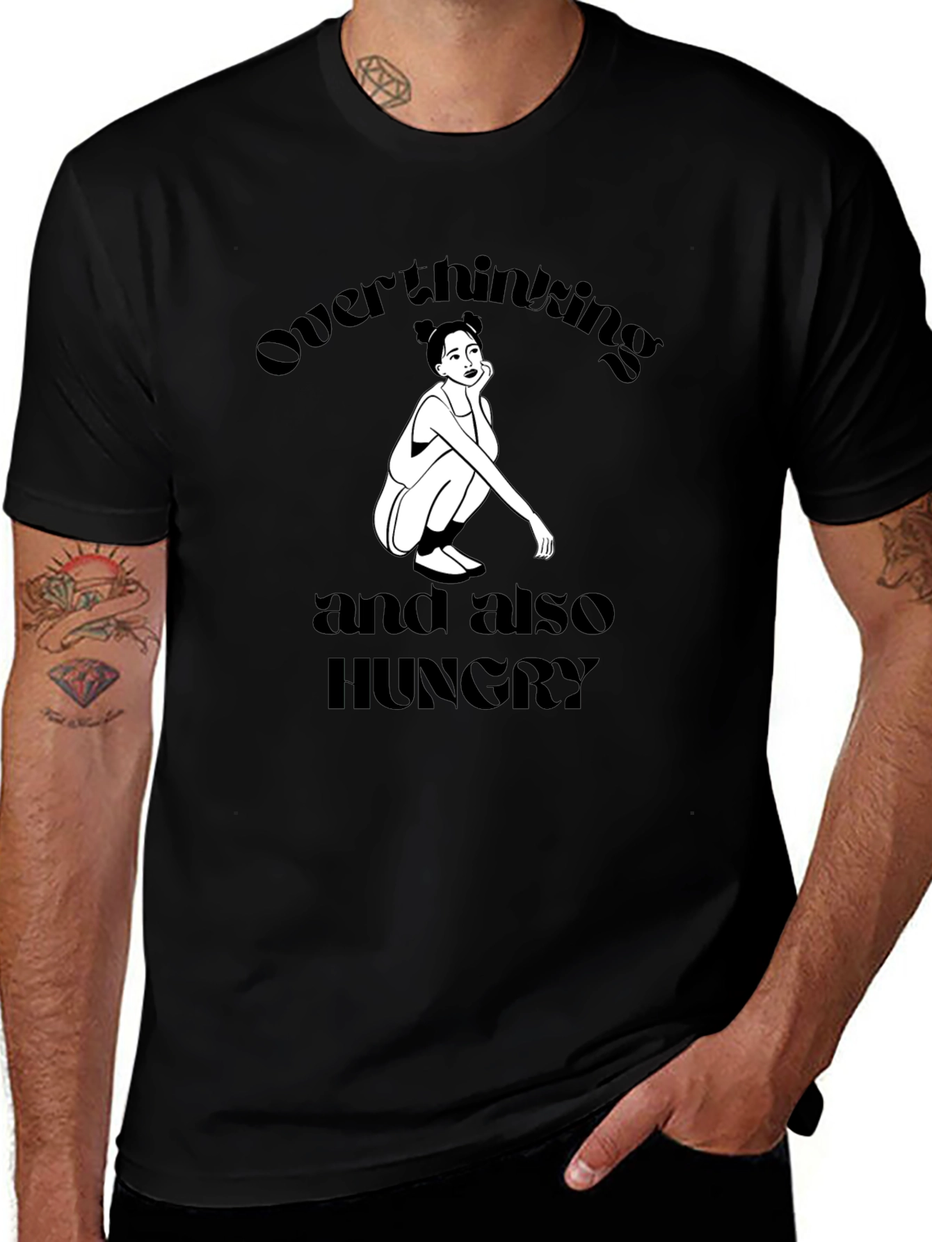 Overthinking and Hungry Graphic Tee