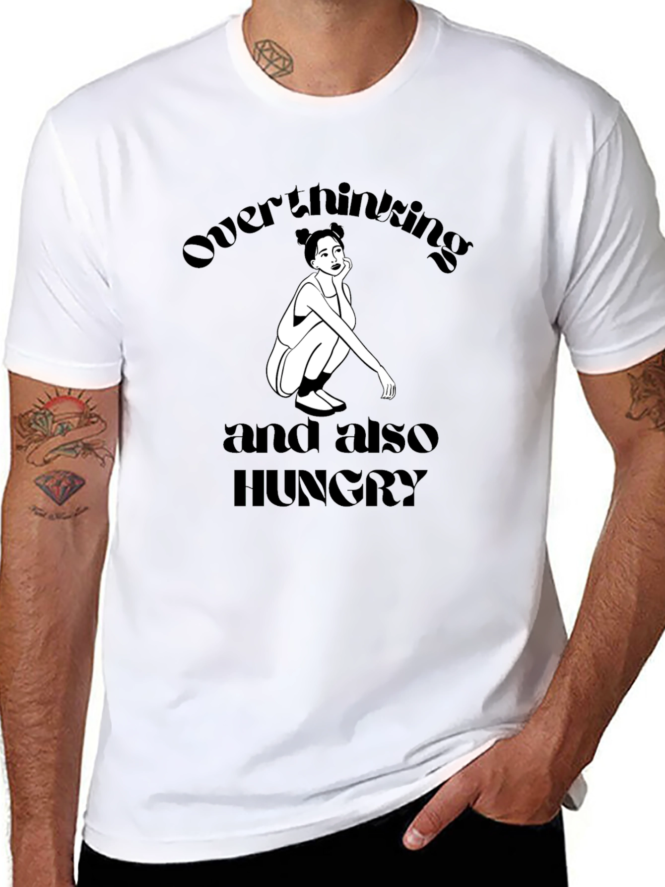 Overthinking and Hungry Graphic Tee