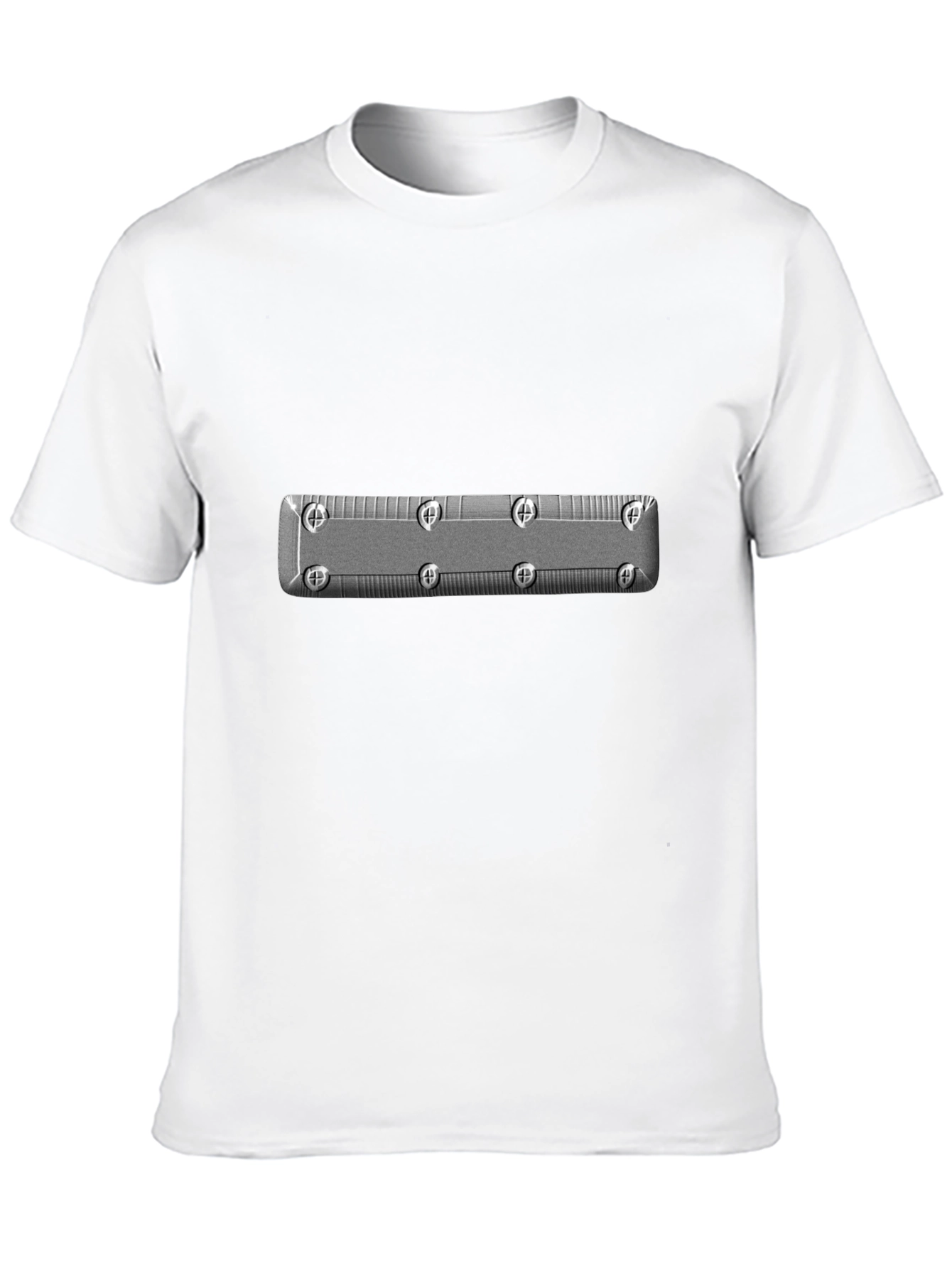 Cool Black T-Shirt with Industrial Silver Design