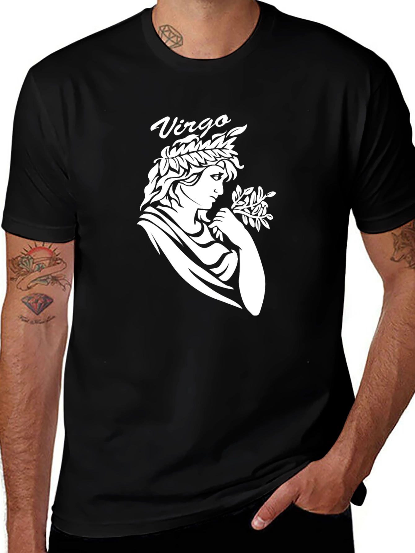 Virgo Zodiac Sign T-Shirt - Classic Black Tee