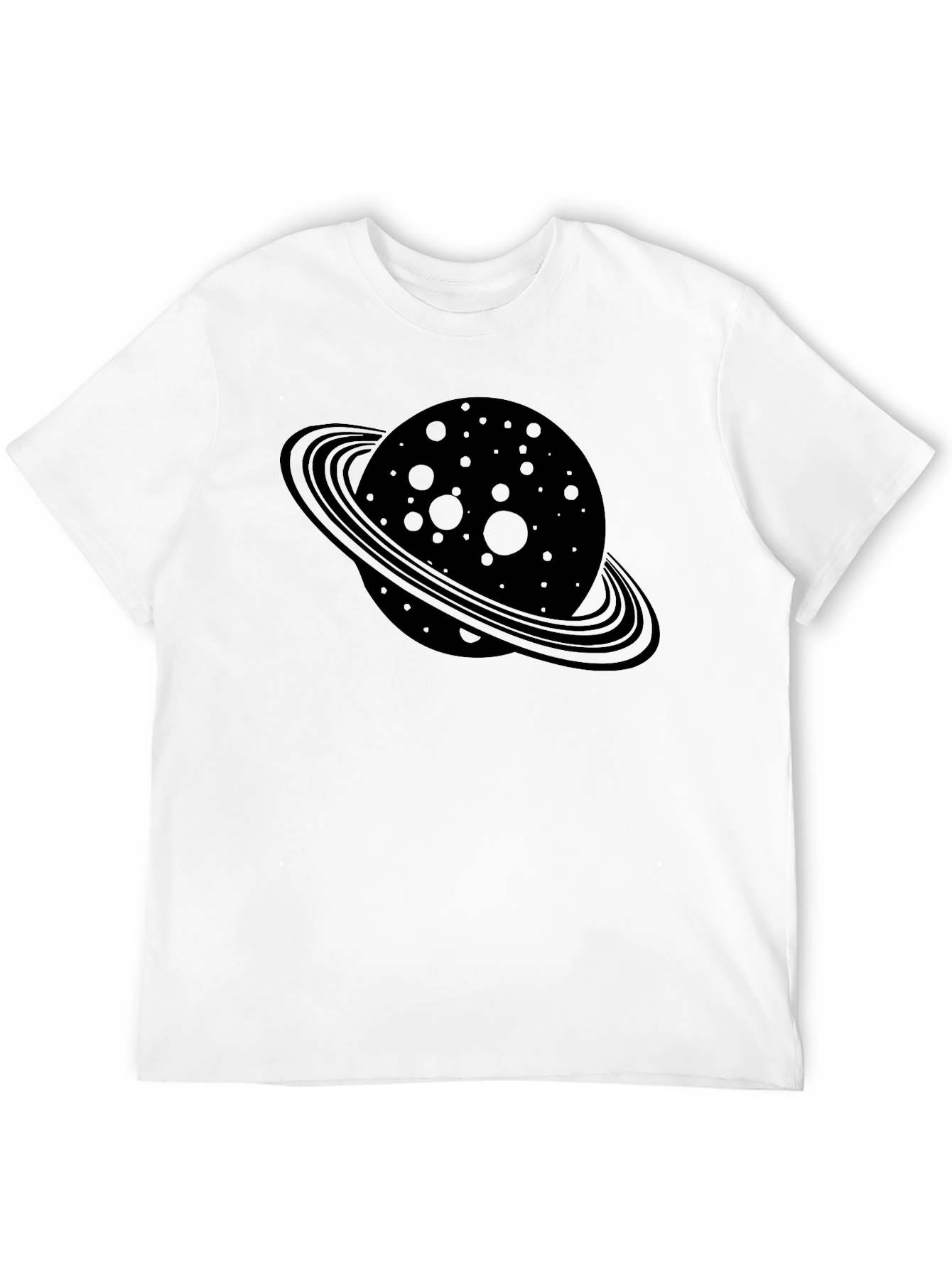 Saturn Graphic Tee - Black Cotton Blend