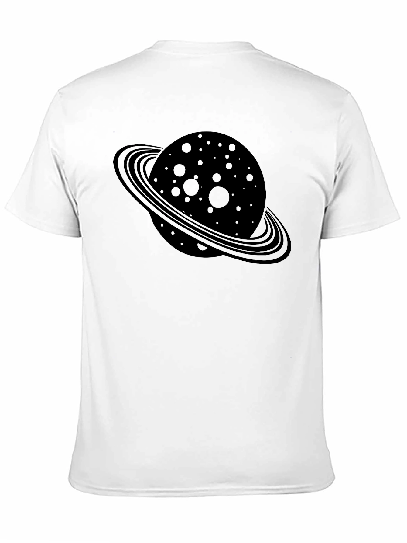 Saturn Graphic Tee - Black Cotton Blend