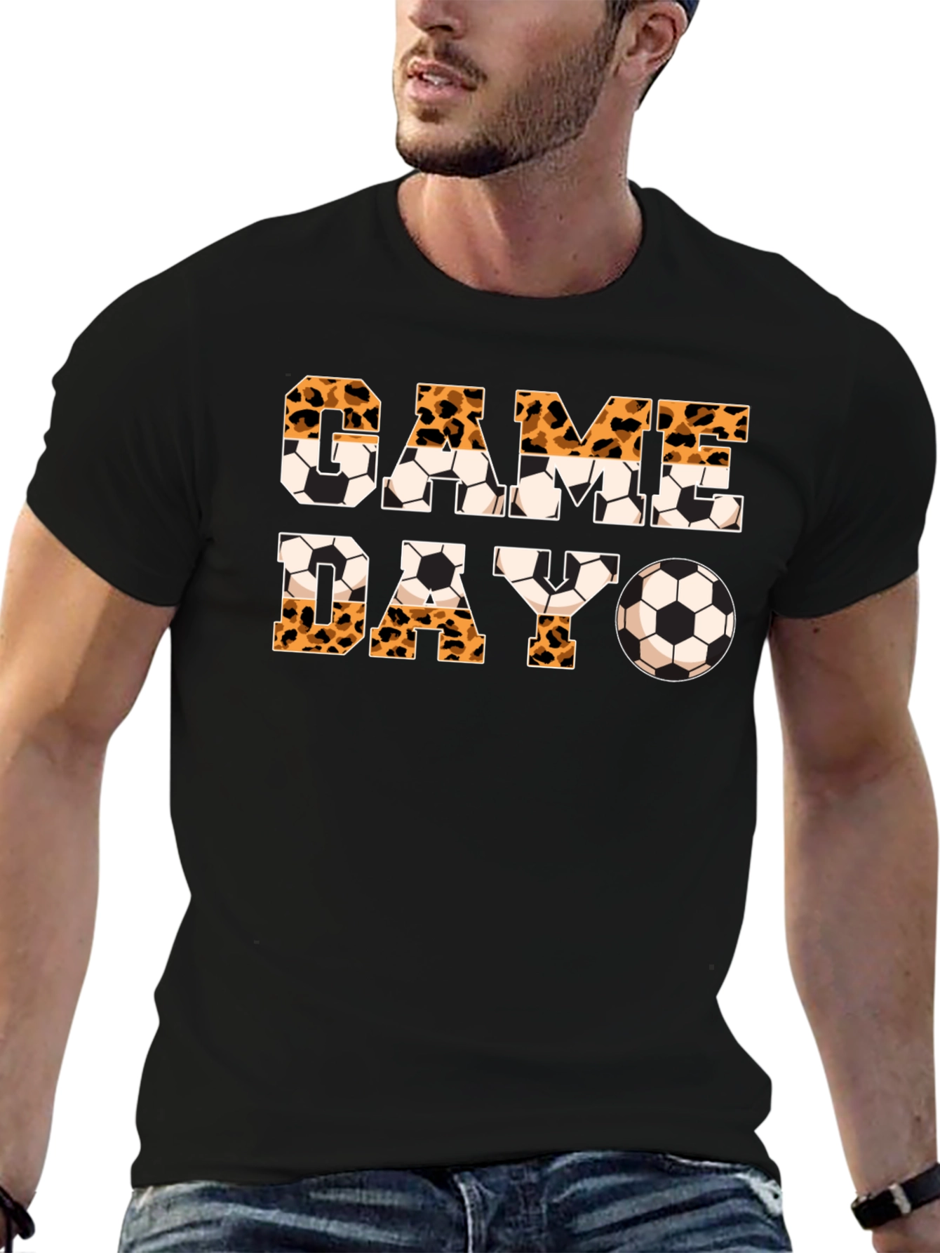 Game Day Leopard Print Soccer T-Shirt