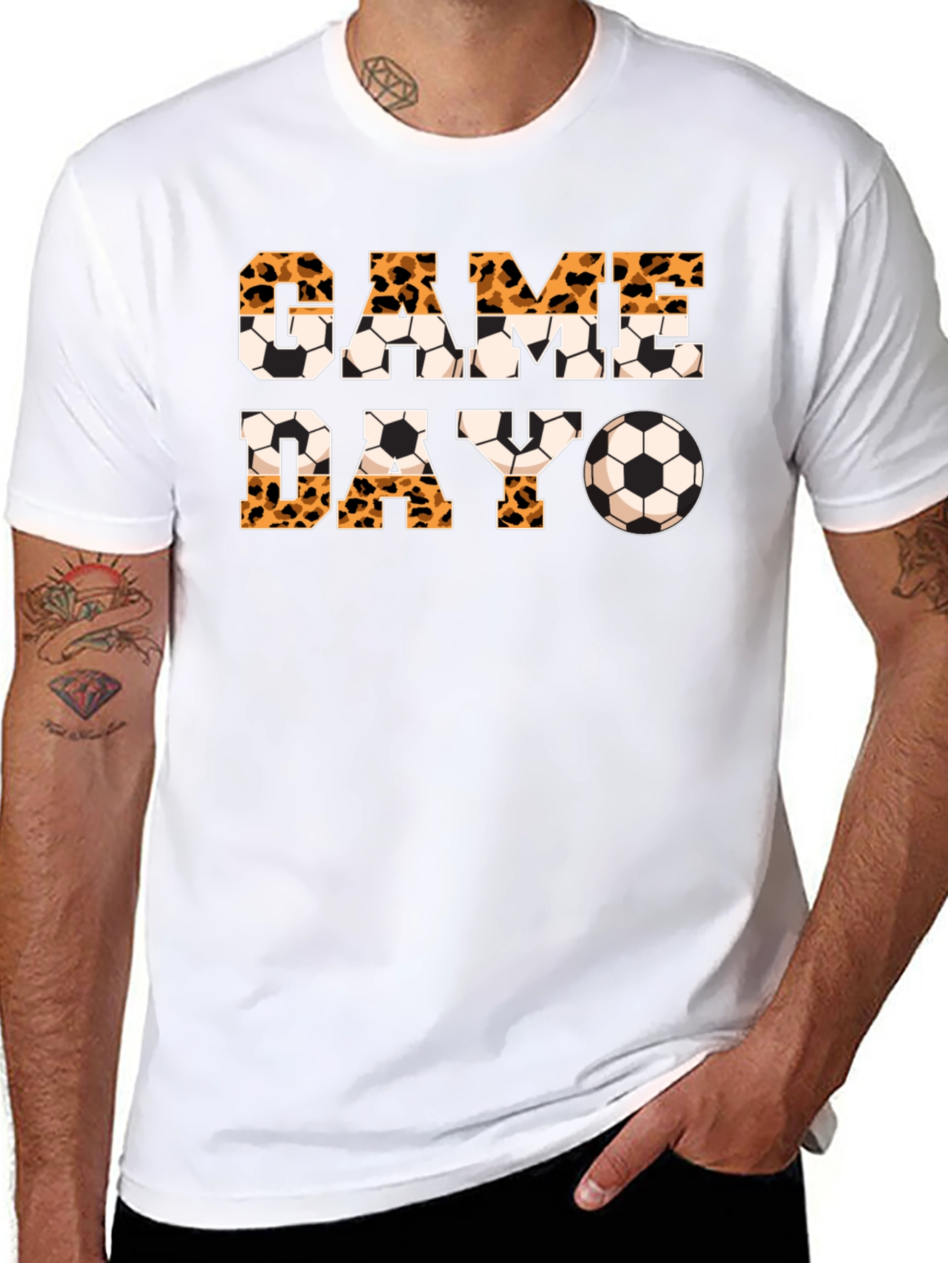 Game Day Leopard Print Soccer T-Shirt