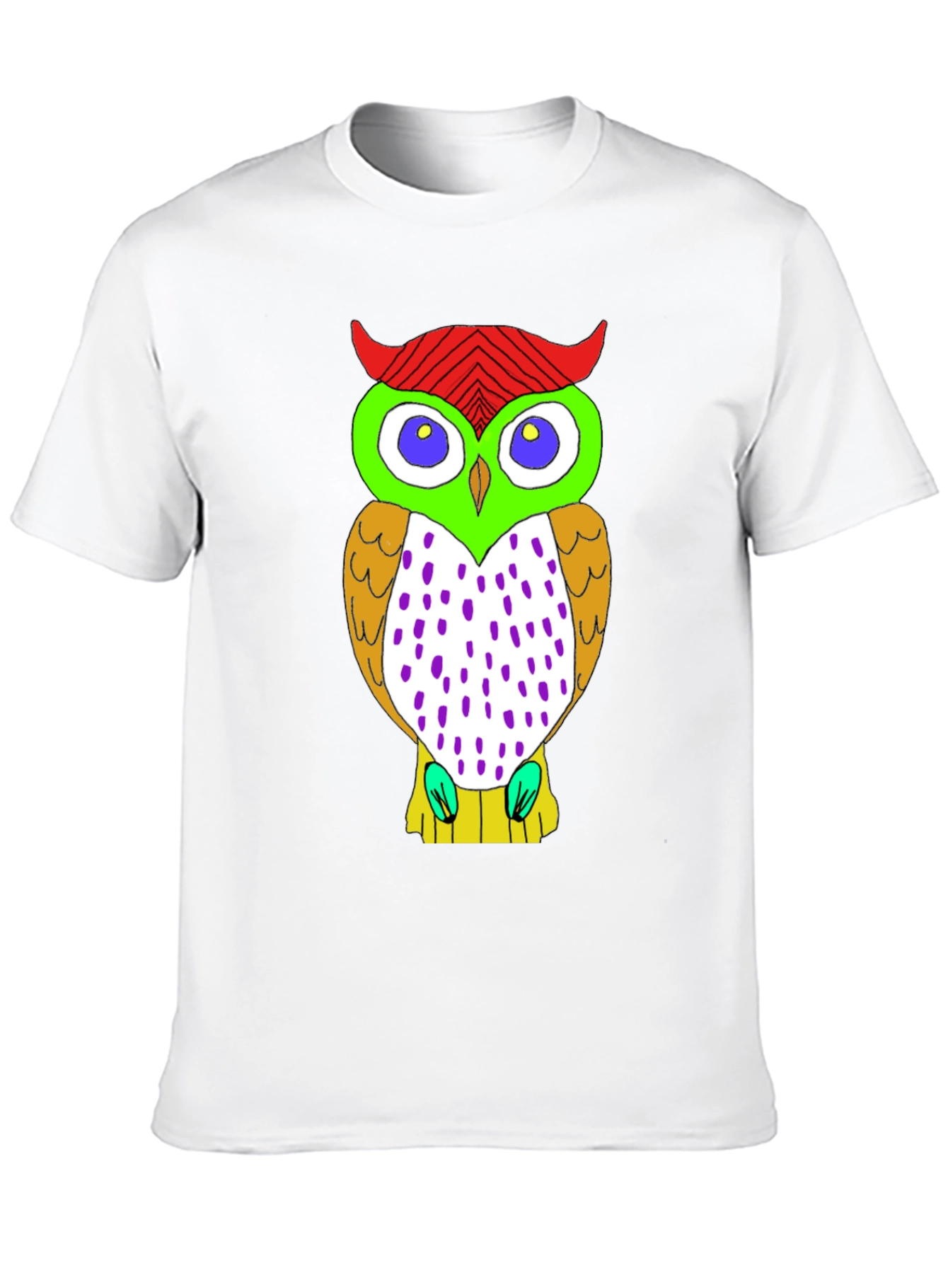 Fun Owl Graphic Print Black T-Shirt
