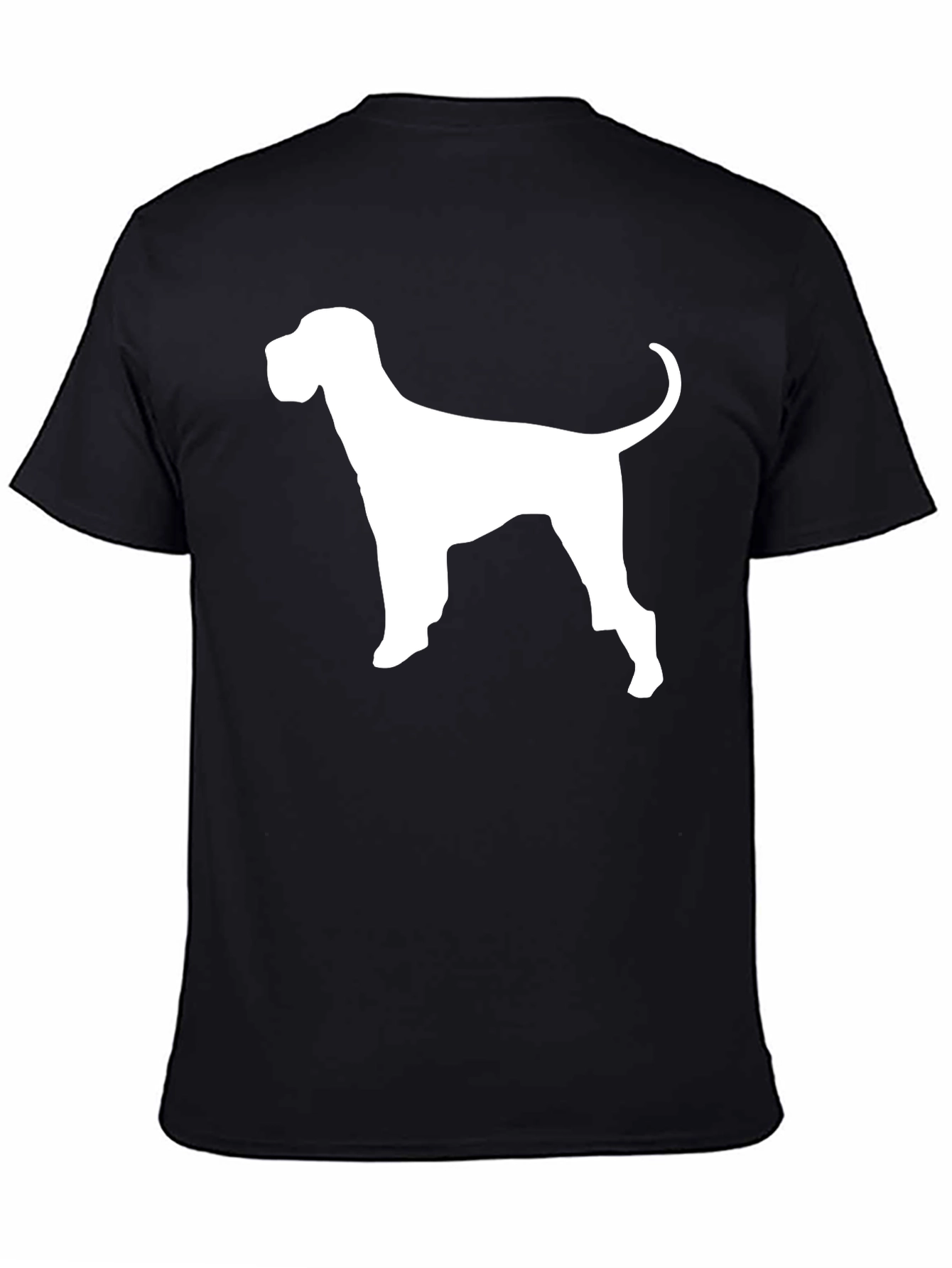Dog Silhouette Graphic Tee - Black