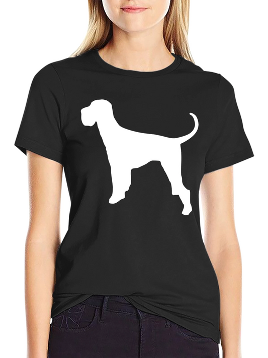 Dog Silhouette Graphic Tee - Black