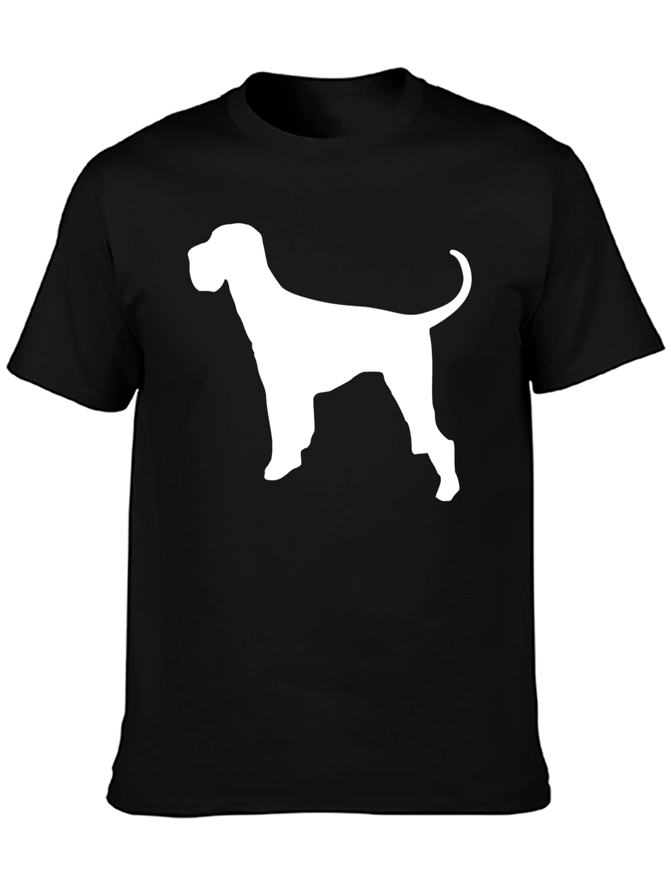 Dog Silhouette Graphic Tee - Black