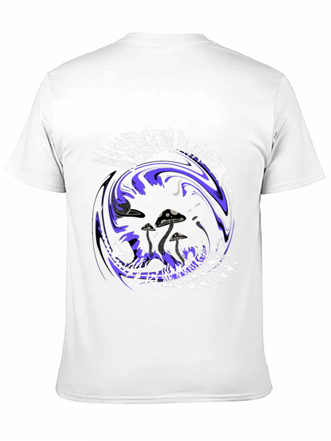 Mushroom Planet Graphic Tee - Black Crew Neck T-Shirt