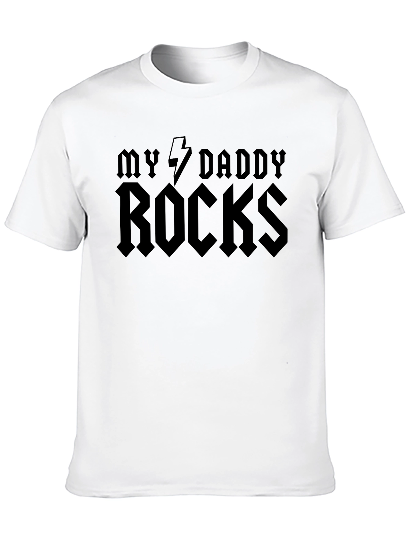 My Daddy Rocks Graphic Tee - Cool Dad T-Shirt