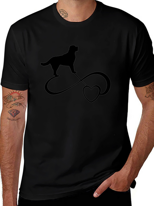 Dog Infinity Love Black T-Shirt