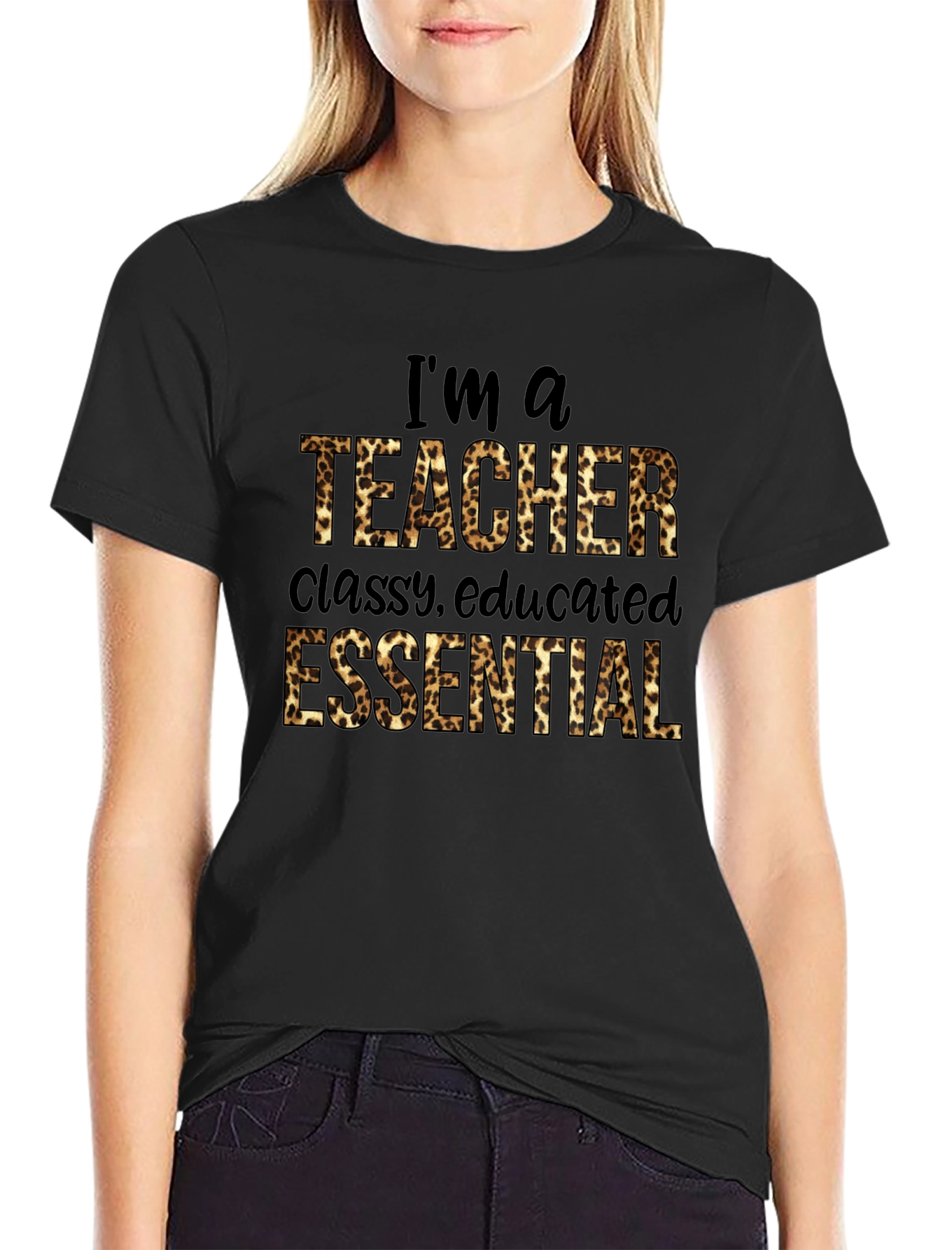 Im a Teacher Leopard Print T-Shirt
