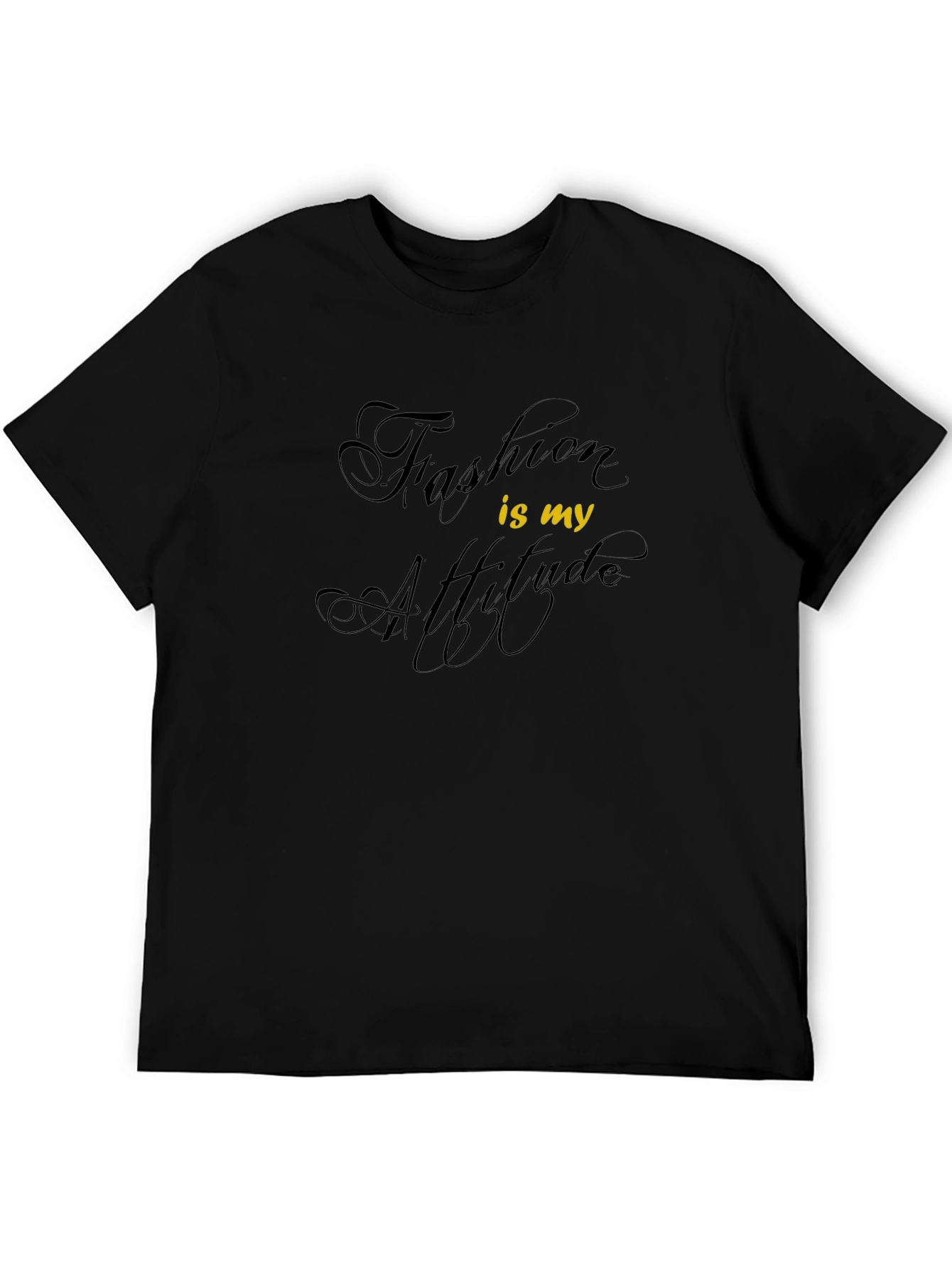 Fashion Attitude Graphic Tee - Stylish Black T-Shirt