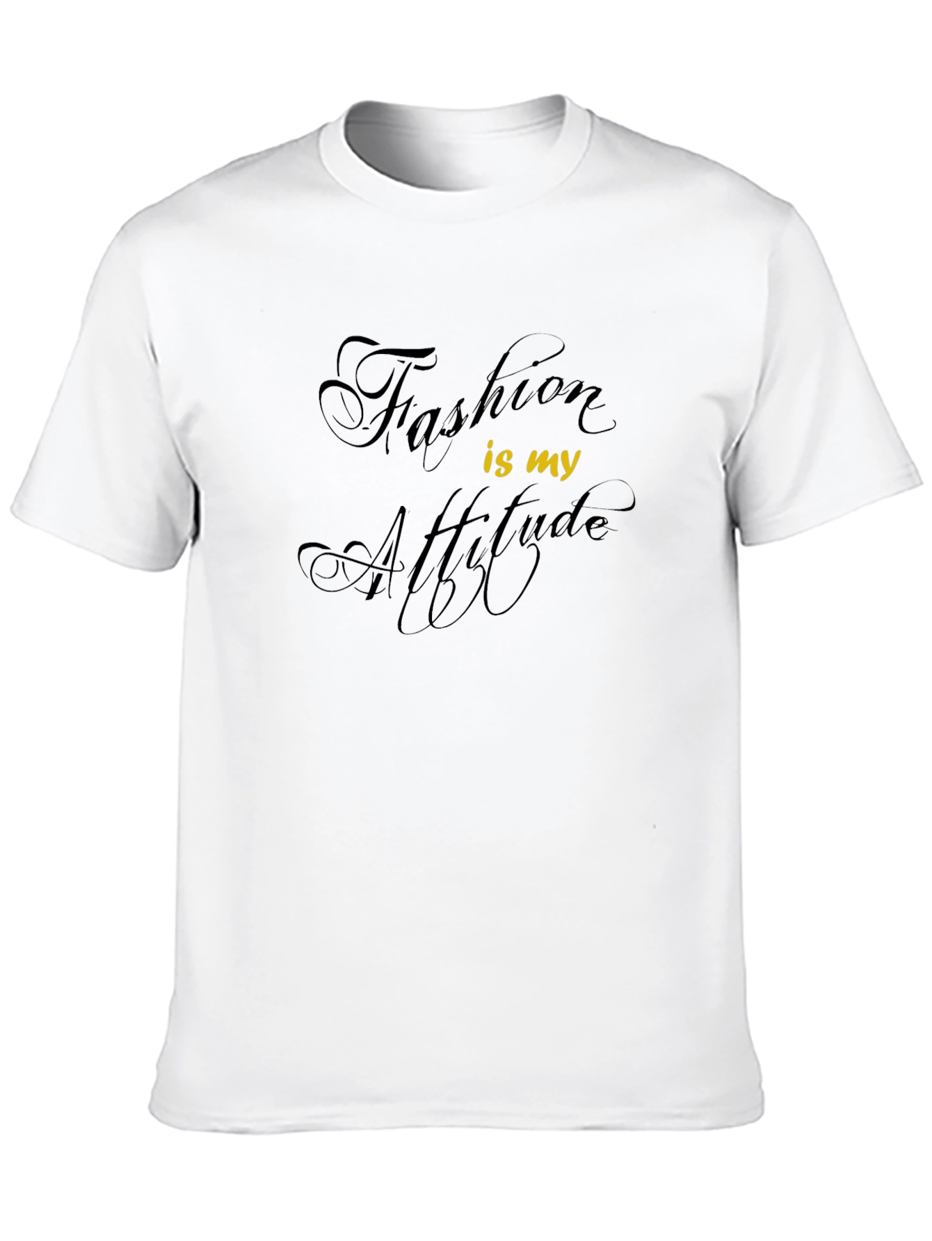 Fashion Attitude Graphic Tee - Stylish Black T-Shirt