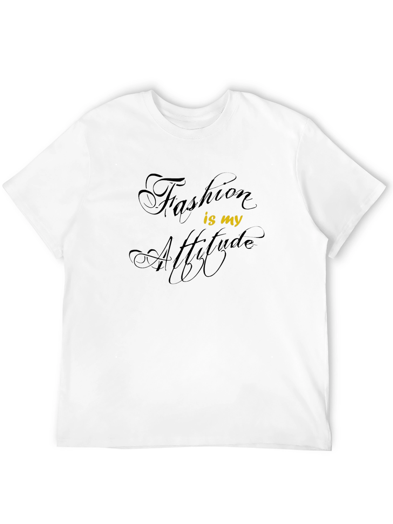 Fashion Attitude Graphic Tee - Stylish Black T-Shirt
