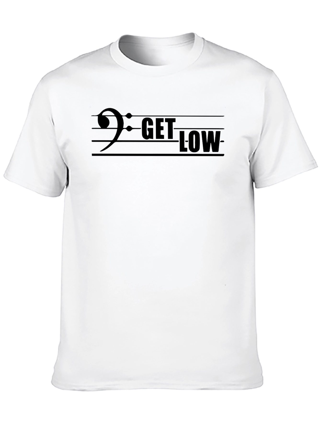 Get Low Bass Clef Graphic Tee - Black