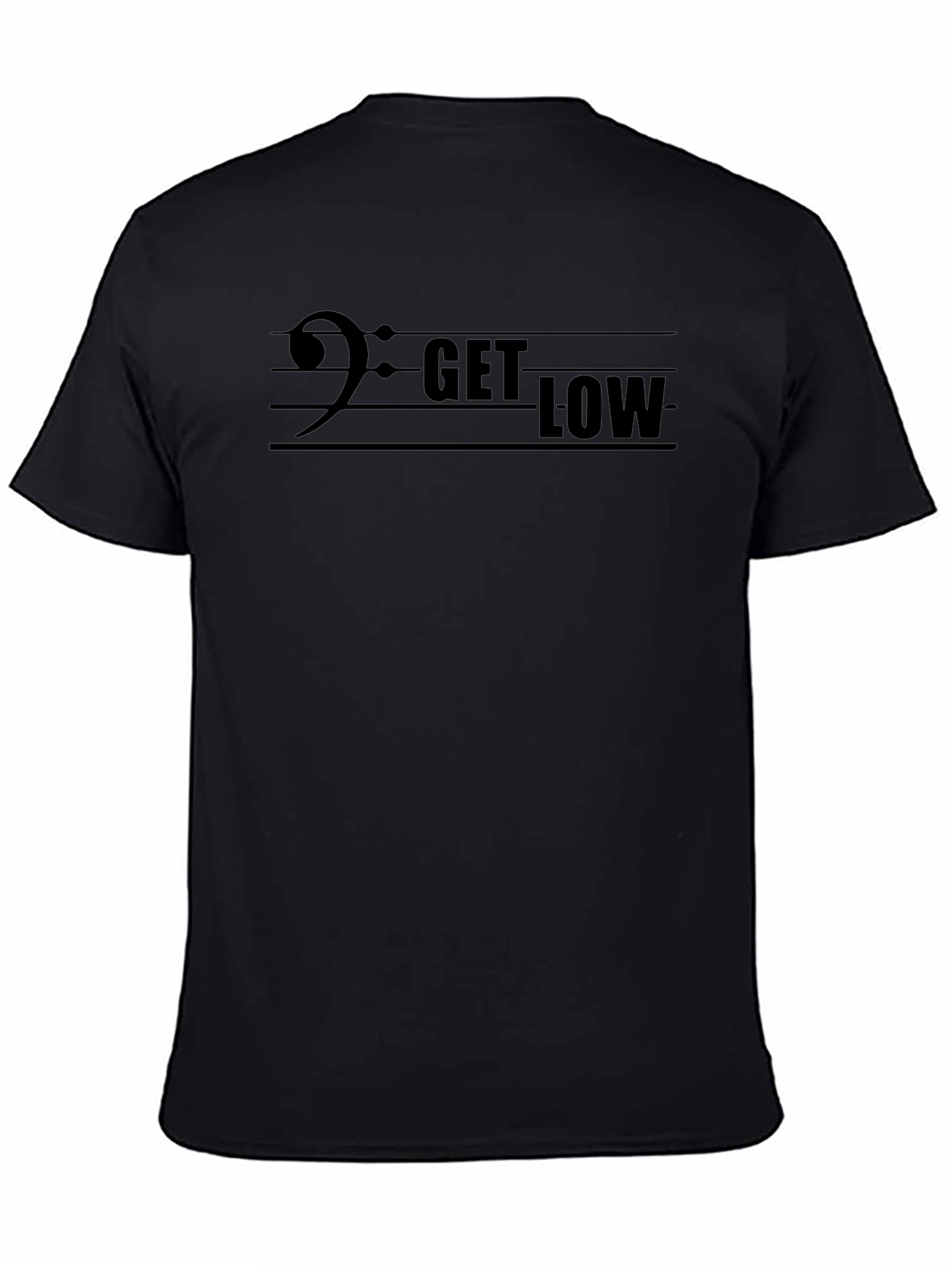 Get Low Bass Clef Graphic Tee - Black
