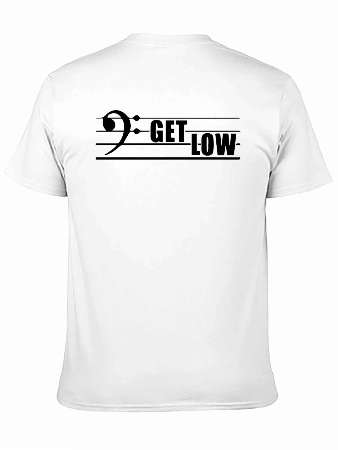 Get Low Bass Clef Graphic Tee - Black