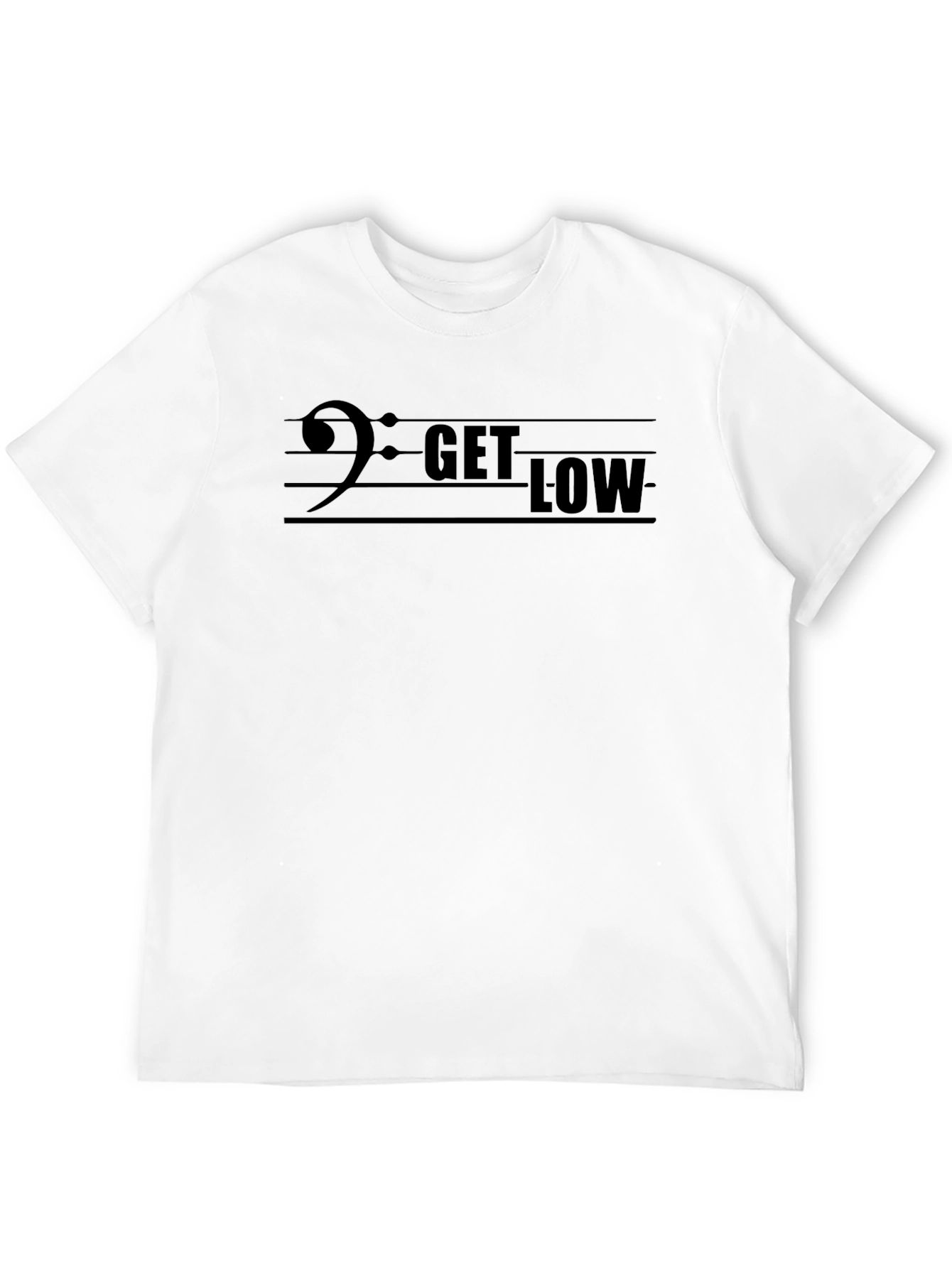 Get Low Bass Clef Graphic Tee - Black