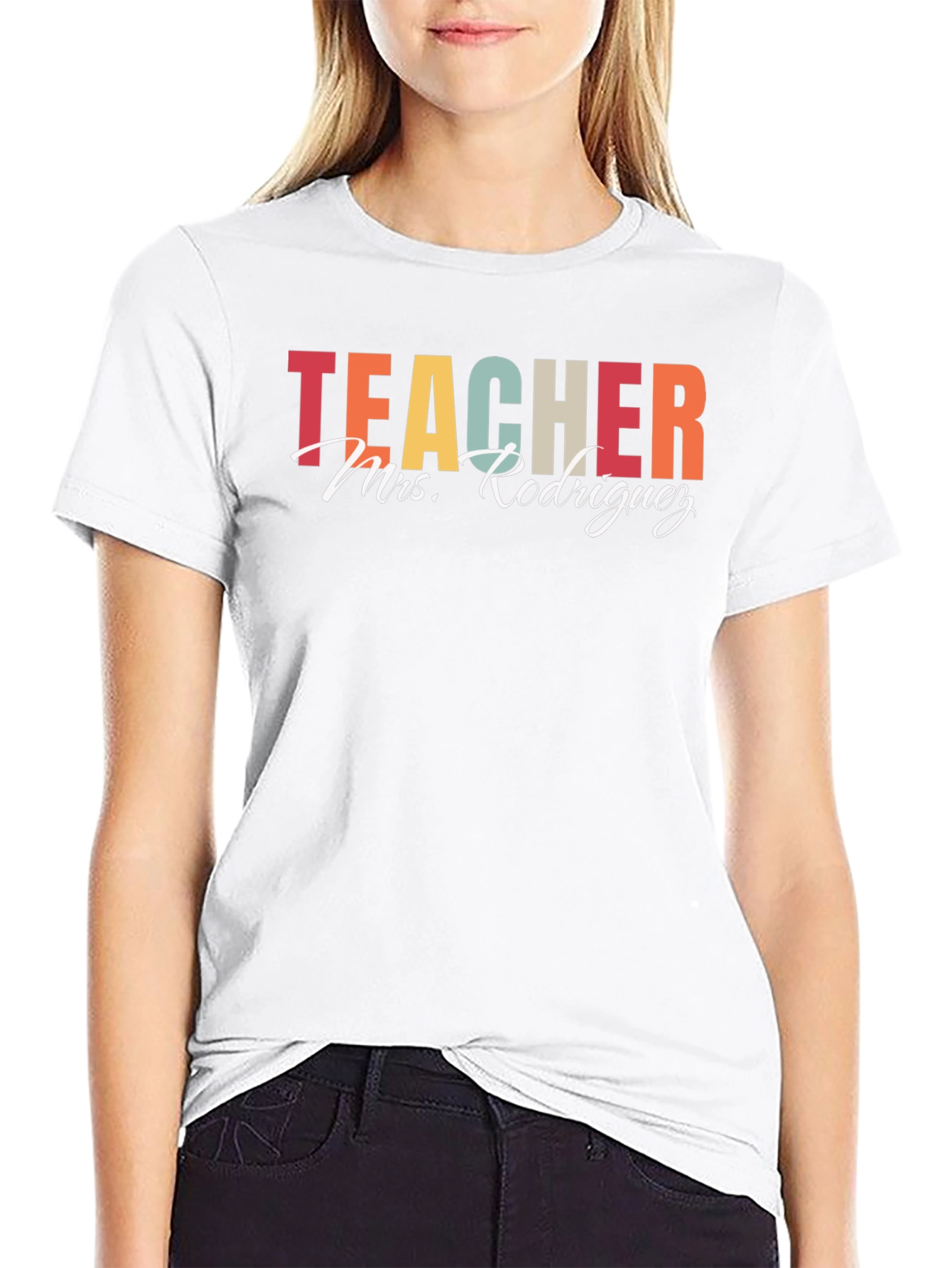 Teacher Mrs. Rodriguez T-Shirt Black Casual Tee