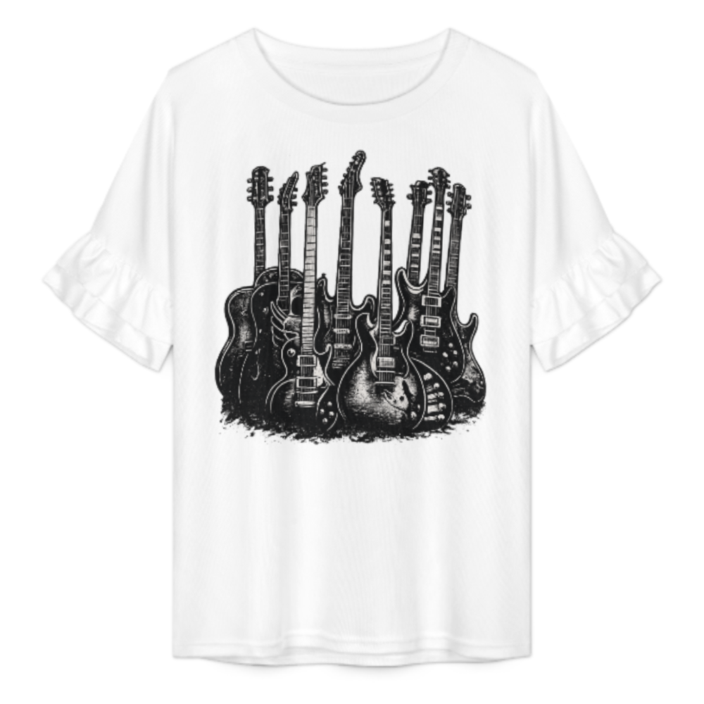 Vintage Guitar Graphic Tee, Rock Music Lover Shirt, Retro Electric Guitar T-Shirt, Musician Streetwear Top, Minimal Monochrome Band Style Tee, Classic Rock Fan Gift(z620)