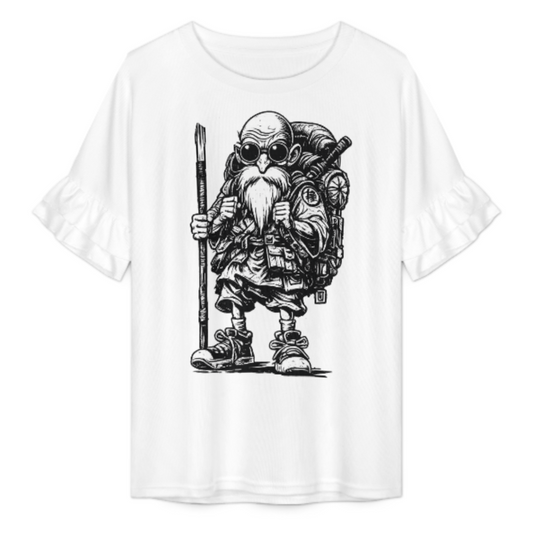 Vintage Wanderer Master Graphic Tee, Retro Anime Inspired Traveler Shirt, Streetwear Adventure Illustration Top(z616)