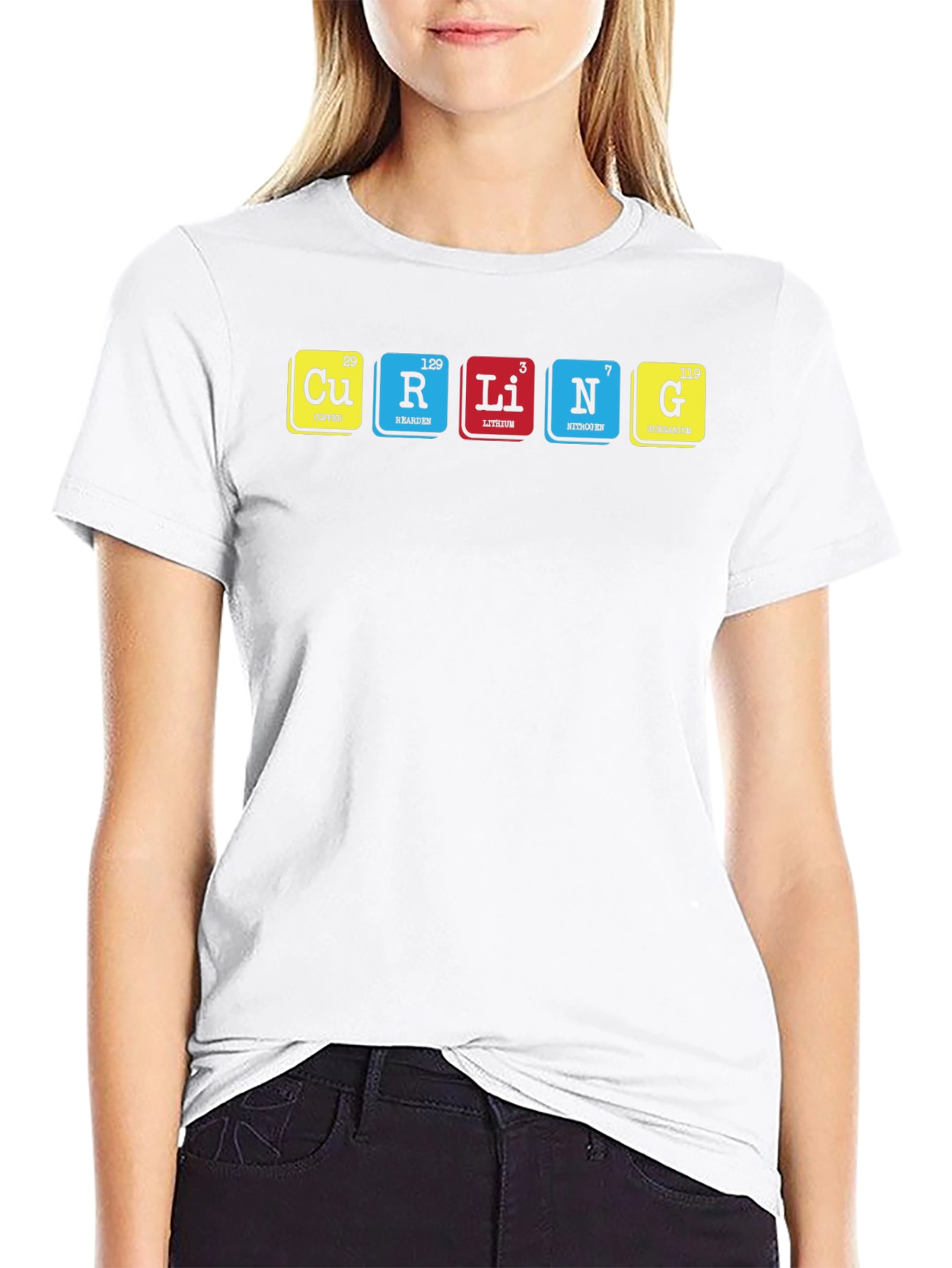 Curling Periodic Table T-Shirt