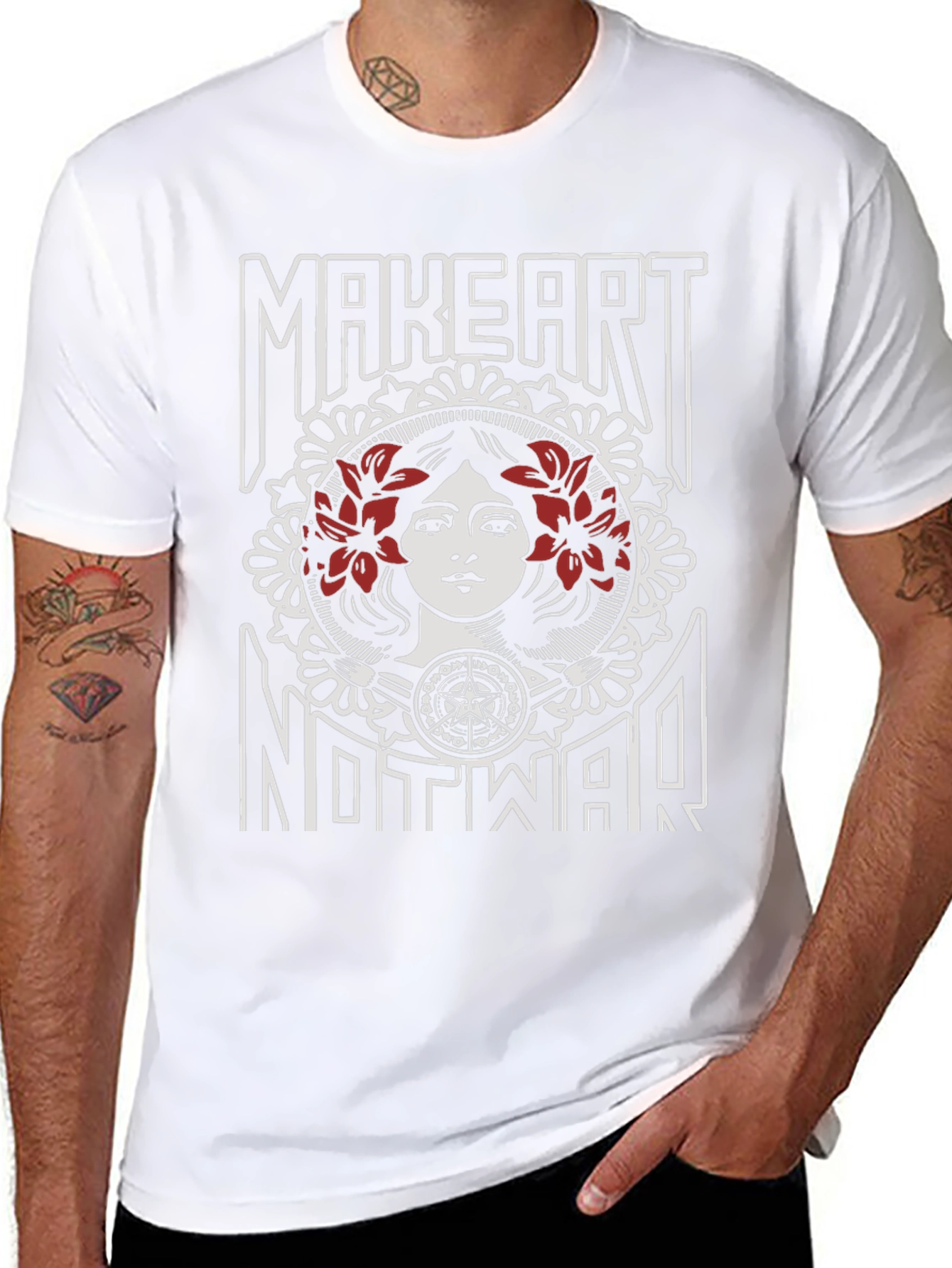 Make Art Not War Graphic T-Shirt