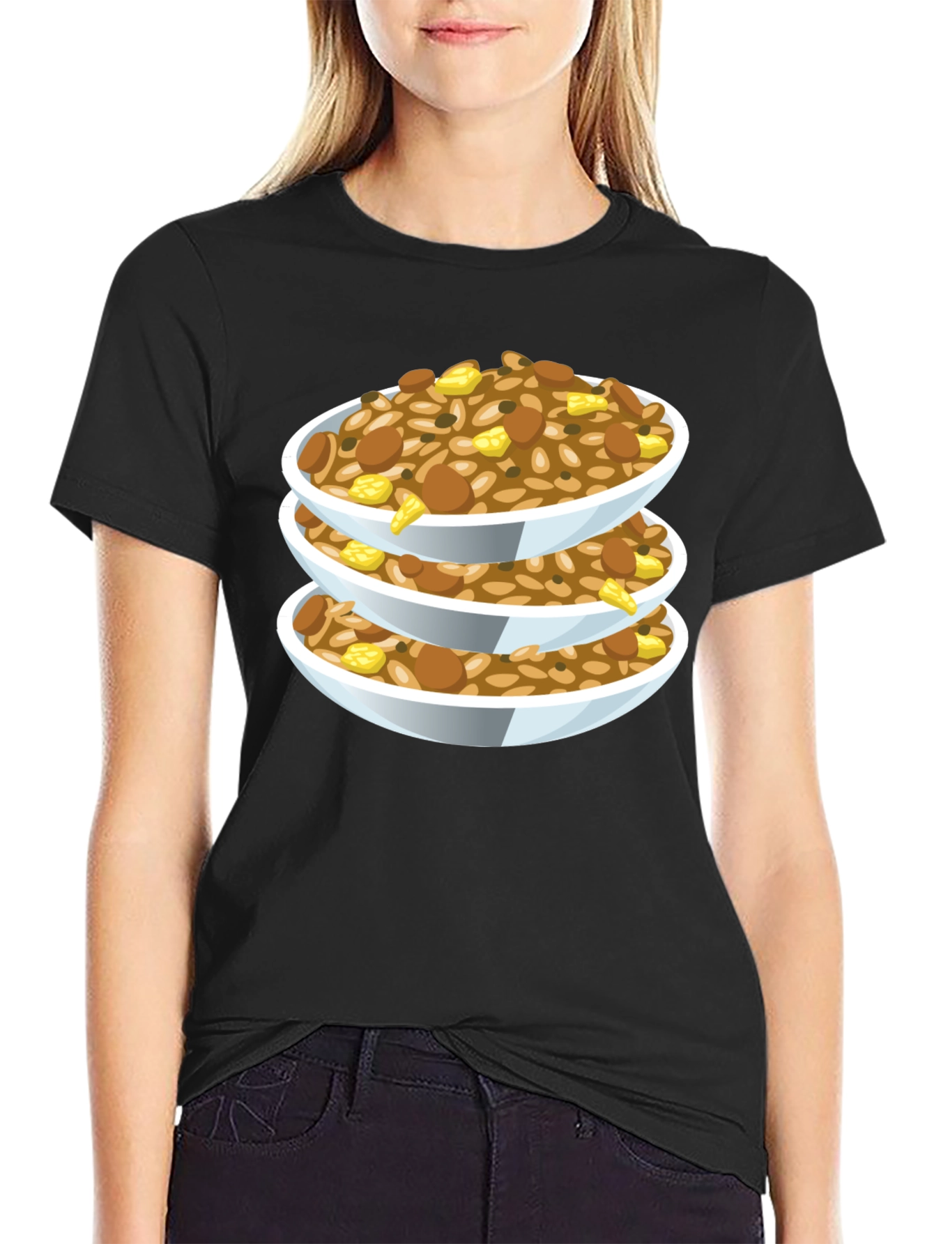 Stacked Food Bowls Graphic Tee