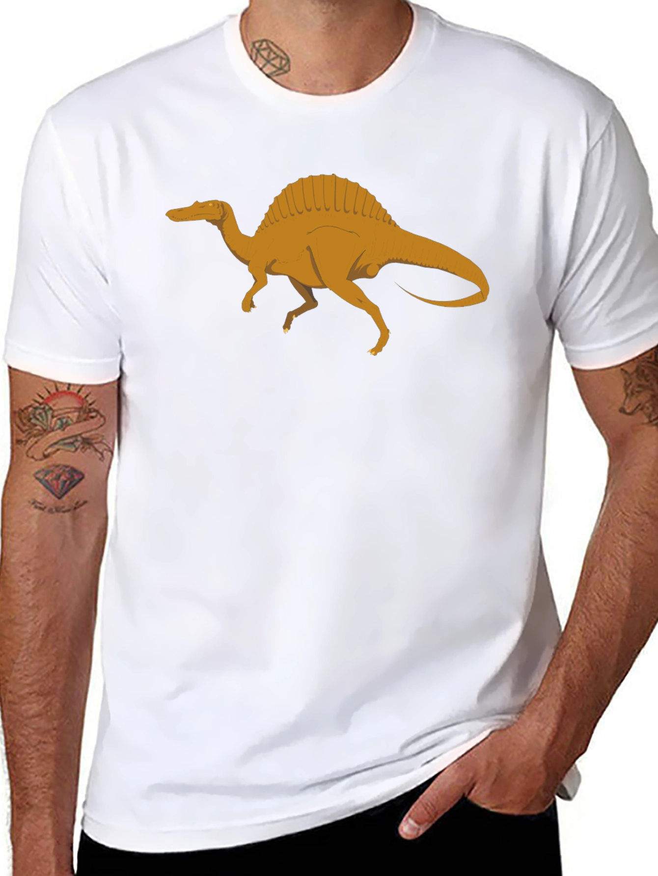 Spinosaurus Graphic Tee - Black Dinosaur Shirt