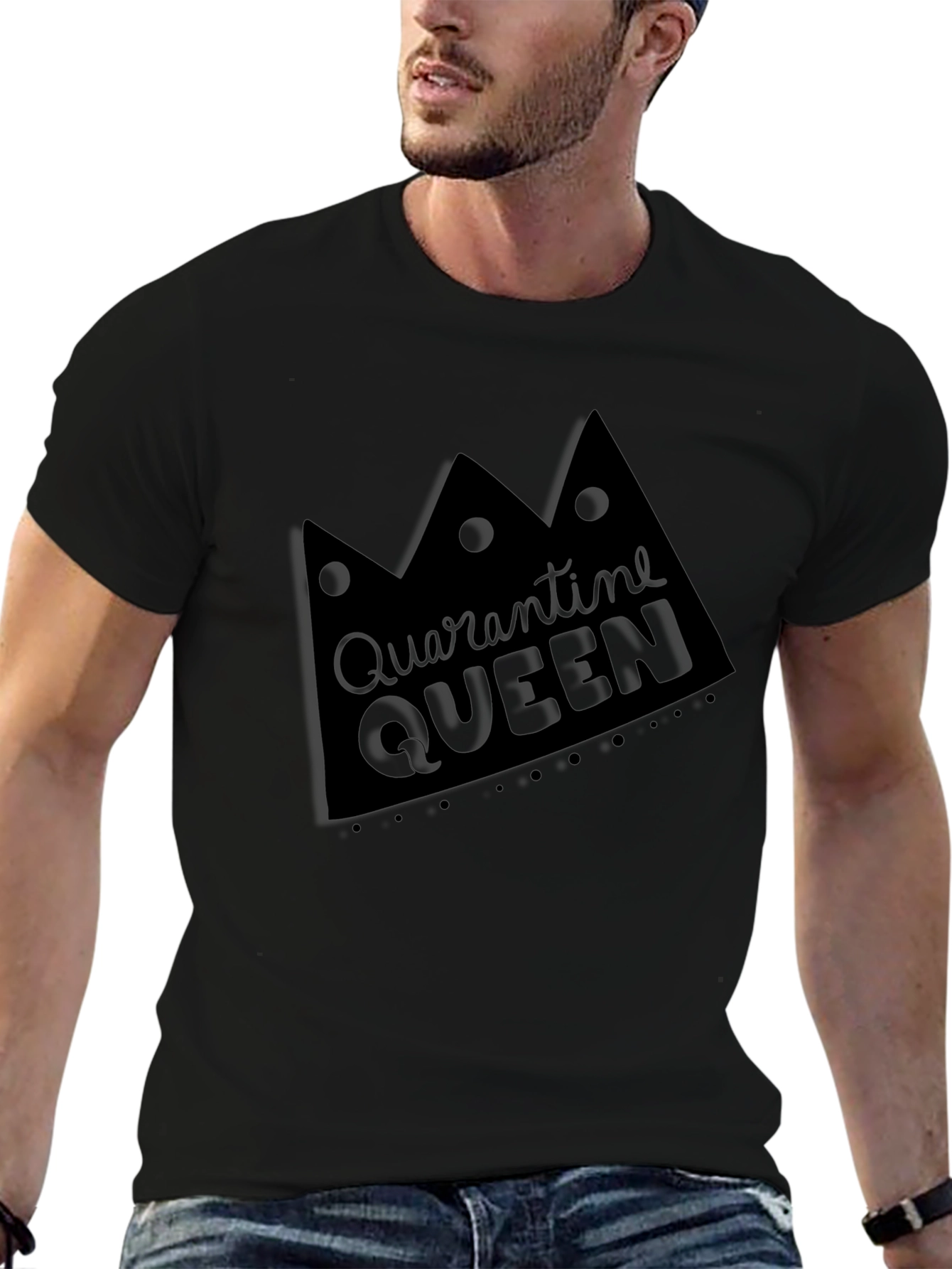 Quarantine Queen Black Crew Neck Tee